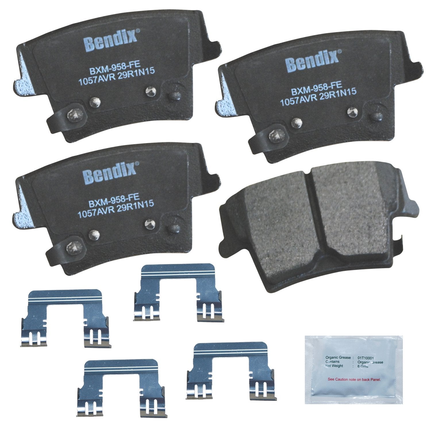Bendix Priority1 Cfm1057Avr Semi-Metallic Rear Brake Pads For Dodge Charger 2014-2006, Magnum 2008-2006