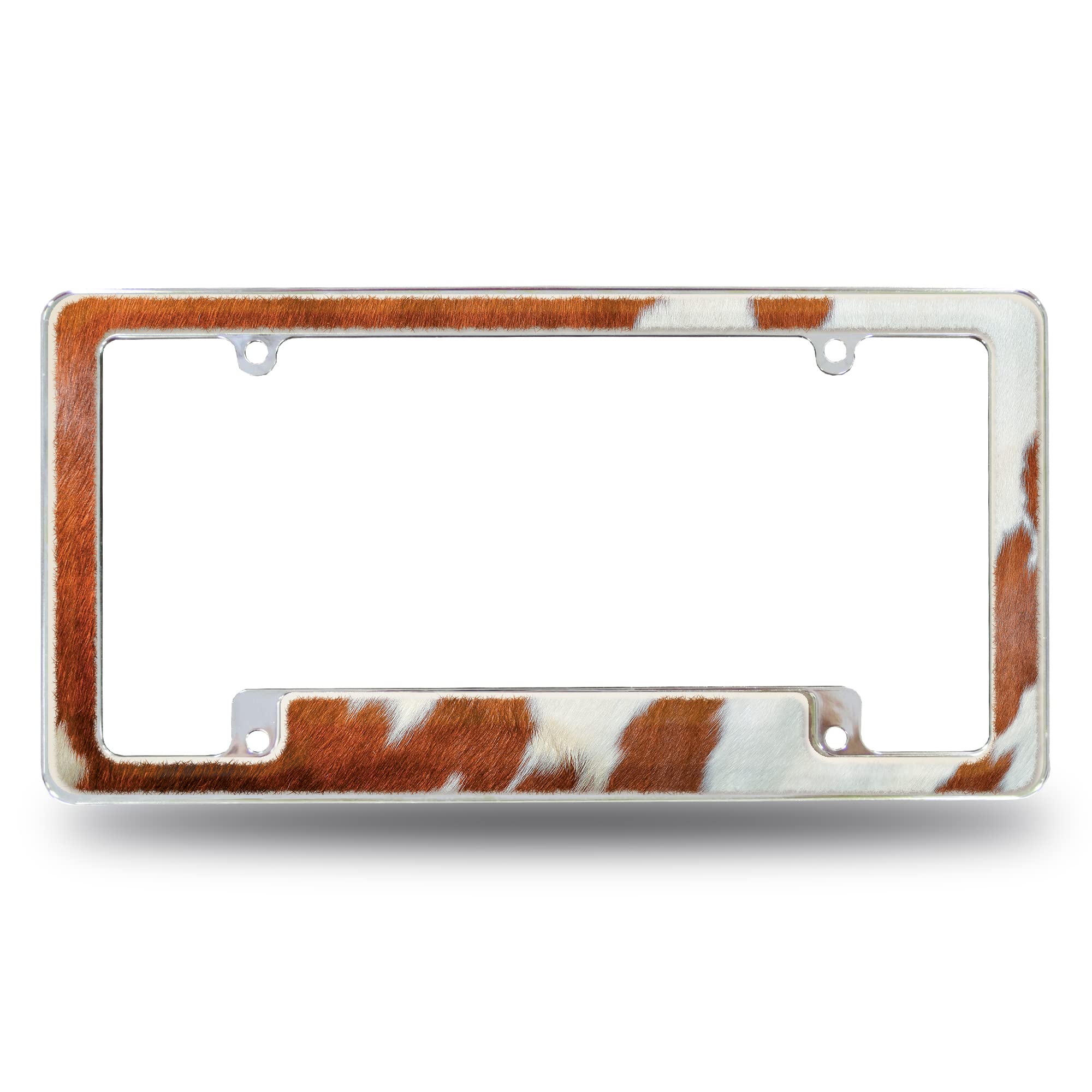 Rico Industries Cow All Over Automotive License Plate Frame for Car/Truck/SUV (12 x 6)