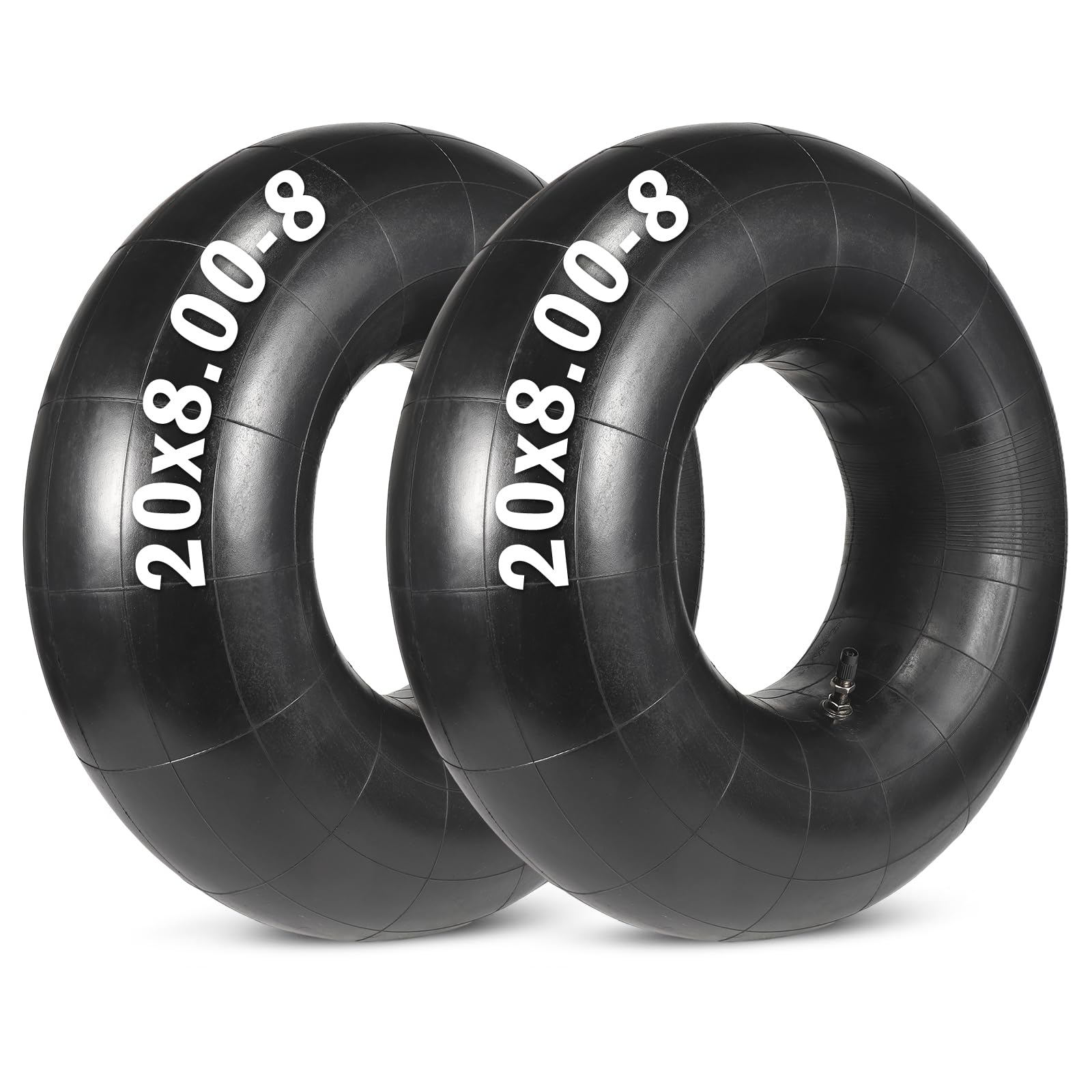2Pack 20x10-8,20x8-8,20x10.00-8,20x8.00-8 Inner Tube, Heavy Duty Garden Trailer Tire Inner Tubes With TR-4 Straight Valve Stem F