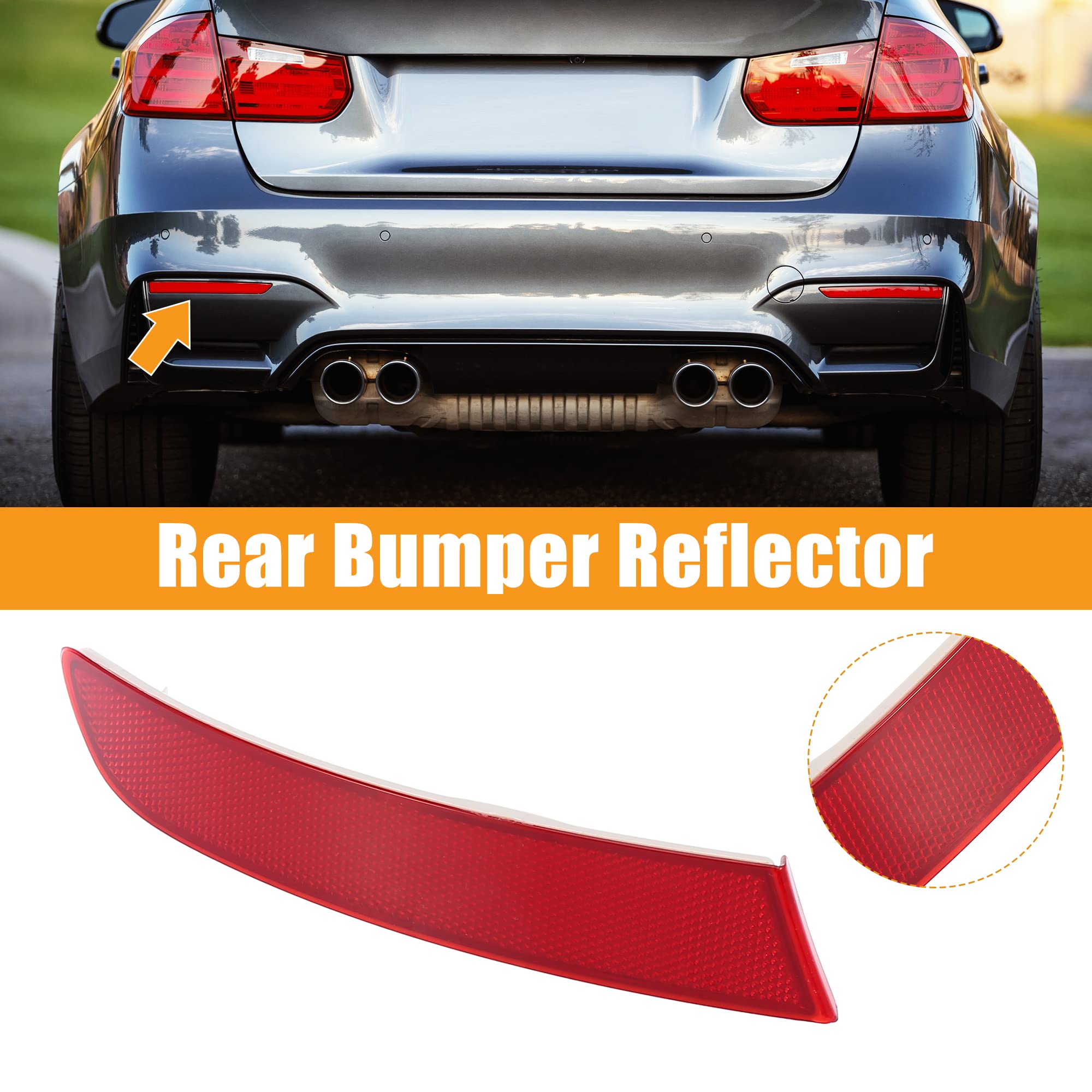 X Autohaux Car Rear Bumper Reflector Strip Cover Left Side 63257352209 For Bmw X3 2015-2016