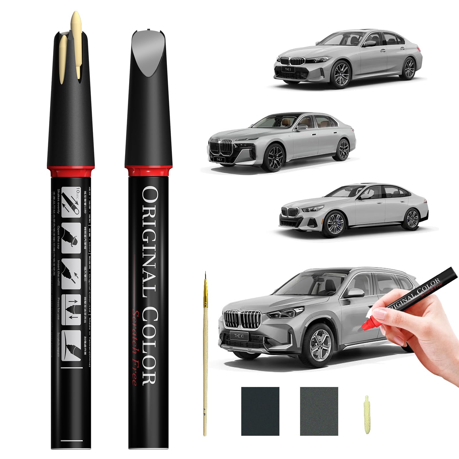 Carhoo C36 Dravit Gray Touch Up Paint Suitable For BMW, Genuine Custom Color Absoulutely Without Color Differences (16ml)