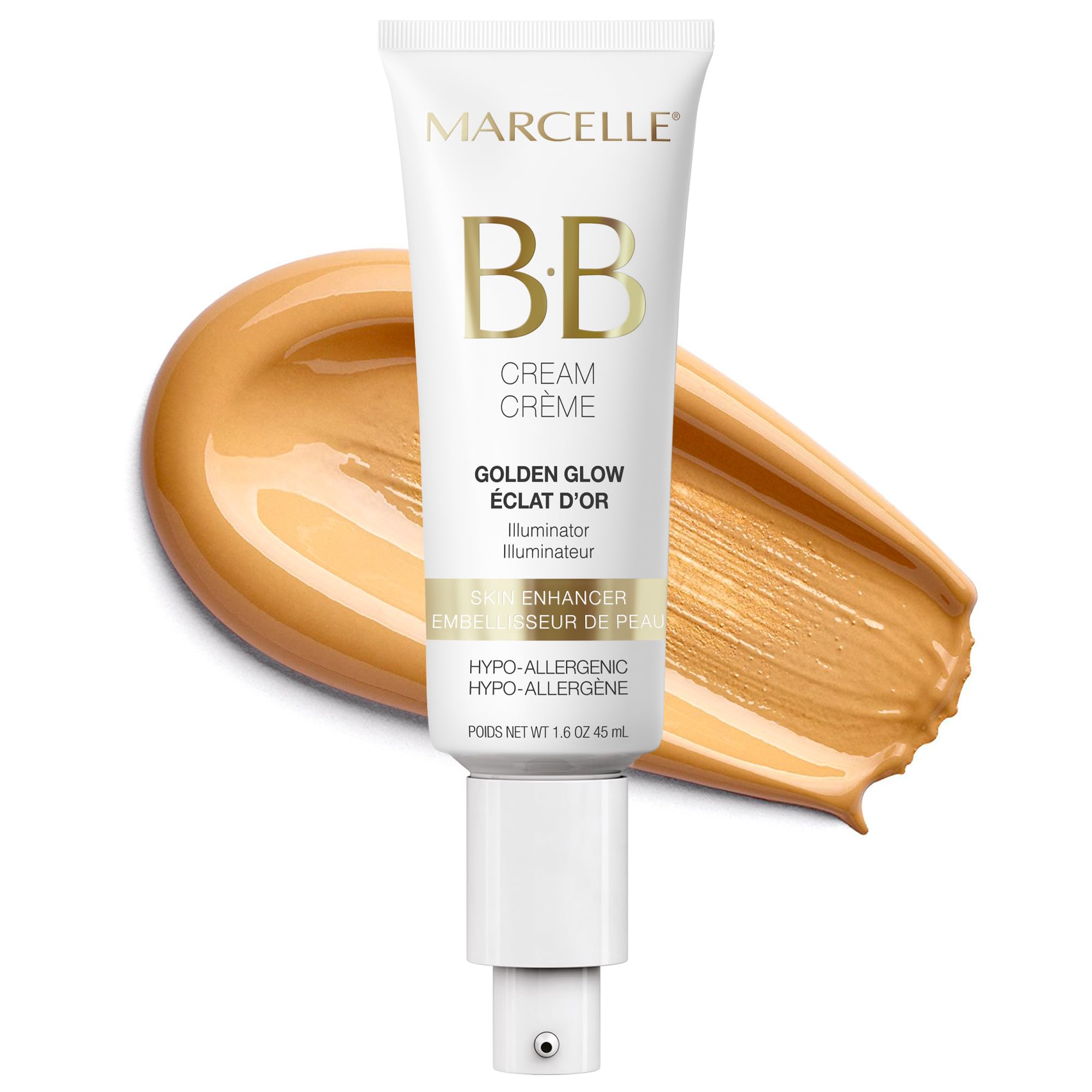 Marcelle BB Cream Golden Glow  Universal Shade  Tinted Moisturizer  Skin Enhancer  Illuminator  Beauty Balm  Non-Comedogenic  Paraben-Free  Oil-Free  Hypoallergenic  Cruelty-Free  1.5 fl oz-New
