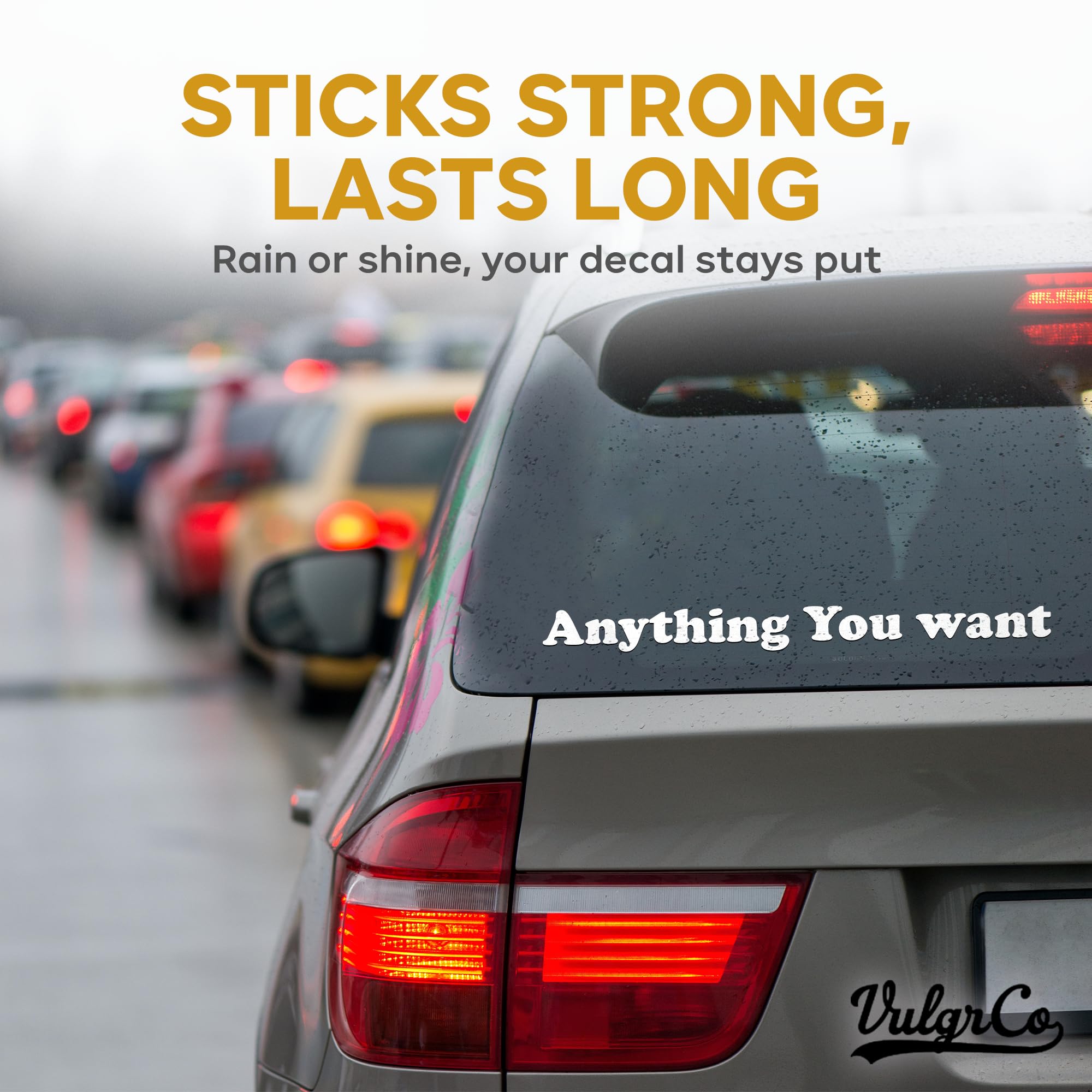 Vulgrco Custom Windshield Decal - Design Your Own Windshield Banner Or Custom Window Decals For Cars, Trucks, Suvs - Durable Vin