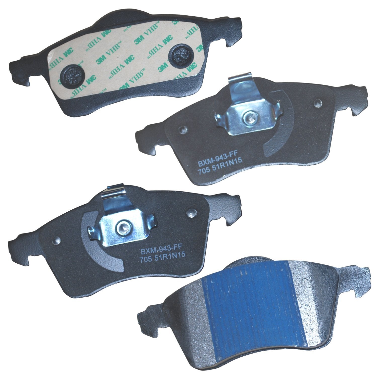 Bendix Premium Sbm705 Semi-Metallic Front Brake Pads For Volkswagen Eurovan 1997, Eurovan 1999, Transporter 1994-1993