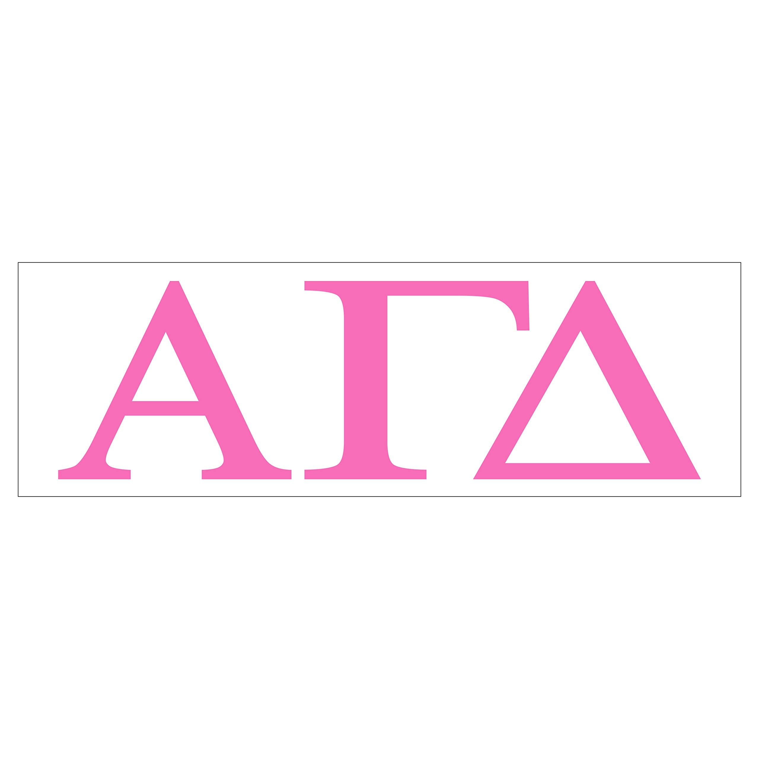 Pro-Graphx Alpha Gamma Delta Greek Sorority Sticker Decal, 2.5 Inches Tall, Pink