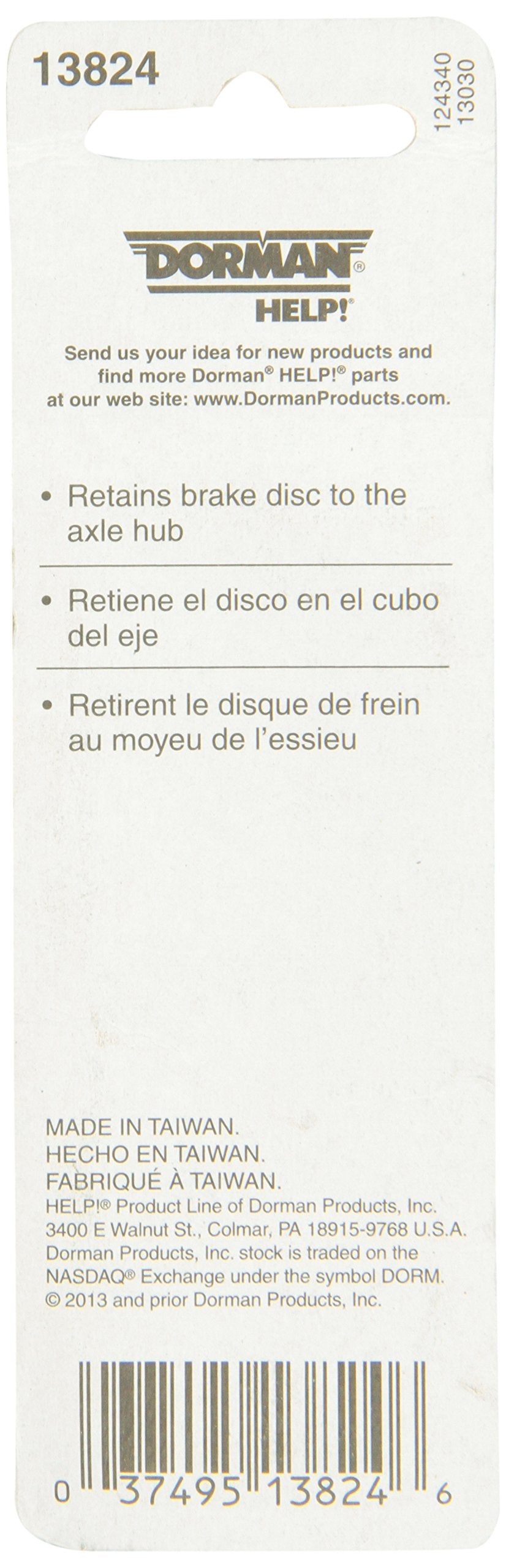 Dorman 13824: Disc Brake Rotor Retaining Screws