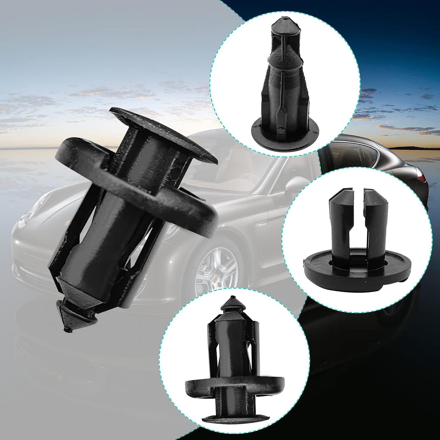 100Pcs Bumper Fender Clips, 10Mm Fender Liner Clip Compatible With Honda Cr-V Accord Civic Acura, 1Pcs Fastener Remover 91503-Sz3-003