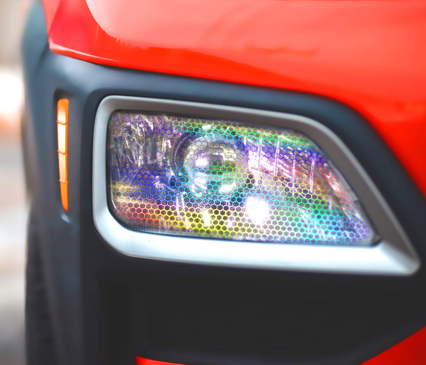 Vvivid Micro Bio Hex+ Air-Tint Headlight Taillight Tint Vinyl Roll (17.9'' X 60'', Clear)