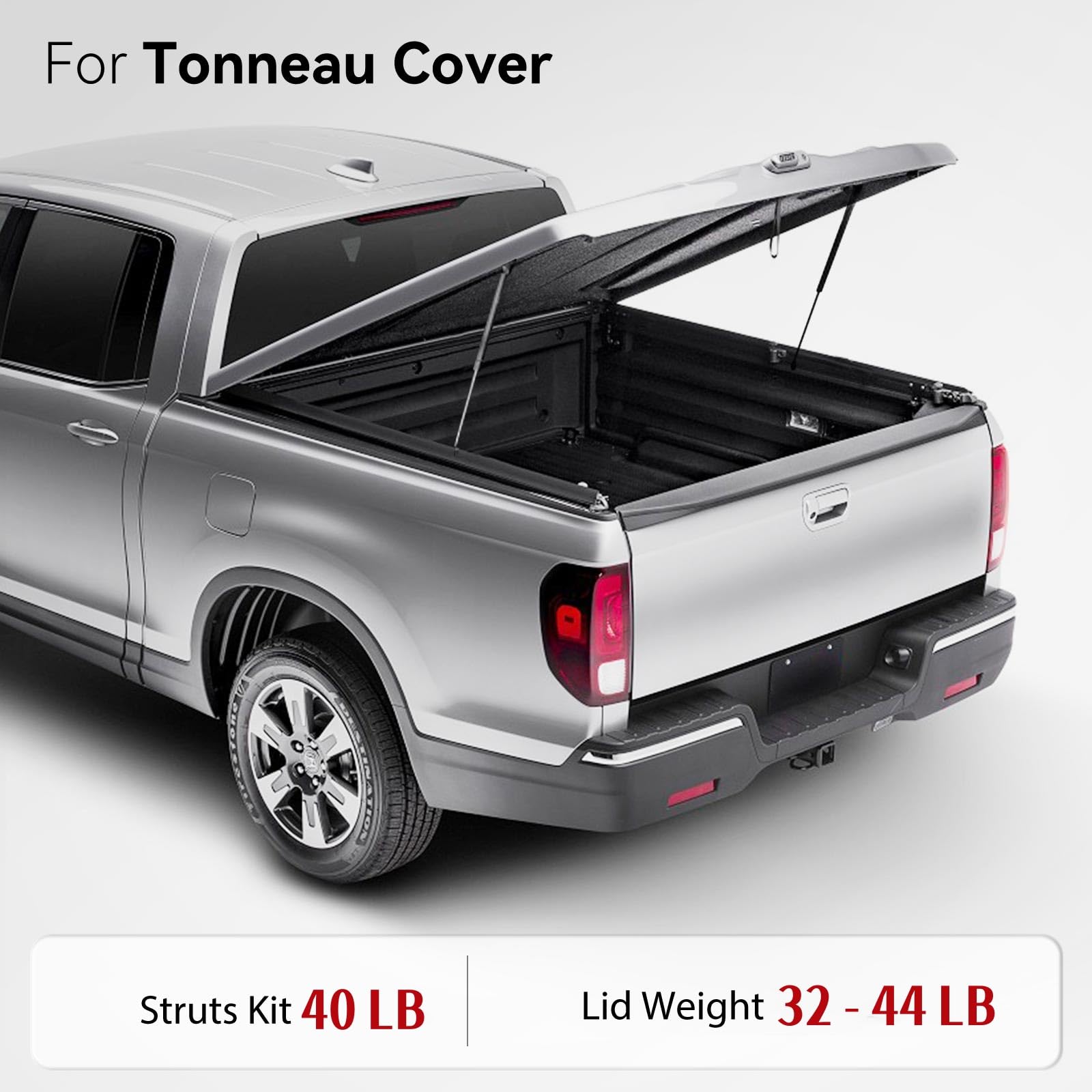 Vepagoo 40 Inch 40Lb Gas Struts Shocks For Heavy Duty Lid,178N Lift Support For Tonneau Cover Truck Rv Bed Snowmobile Trailer Ba