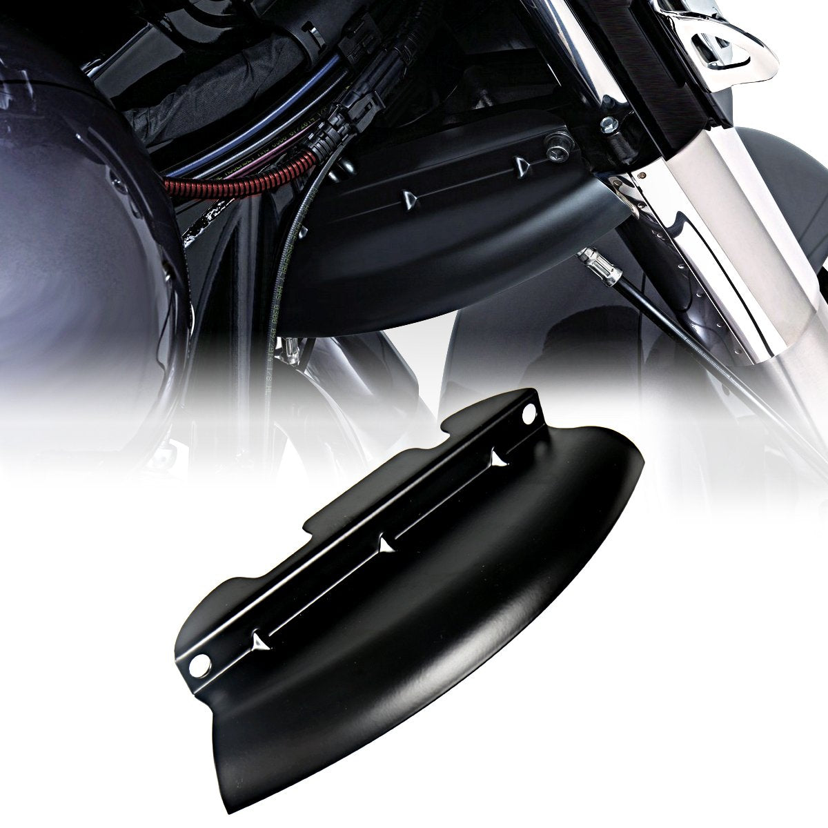 Black Lower Triple Tree Wind Deflector For Harley Touring Electra Street Glide 2014-2022 Models