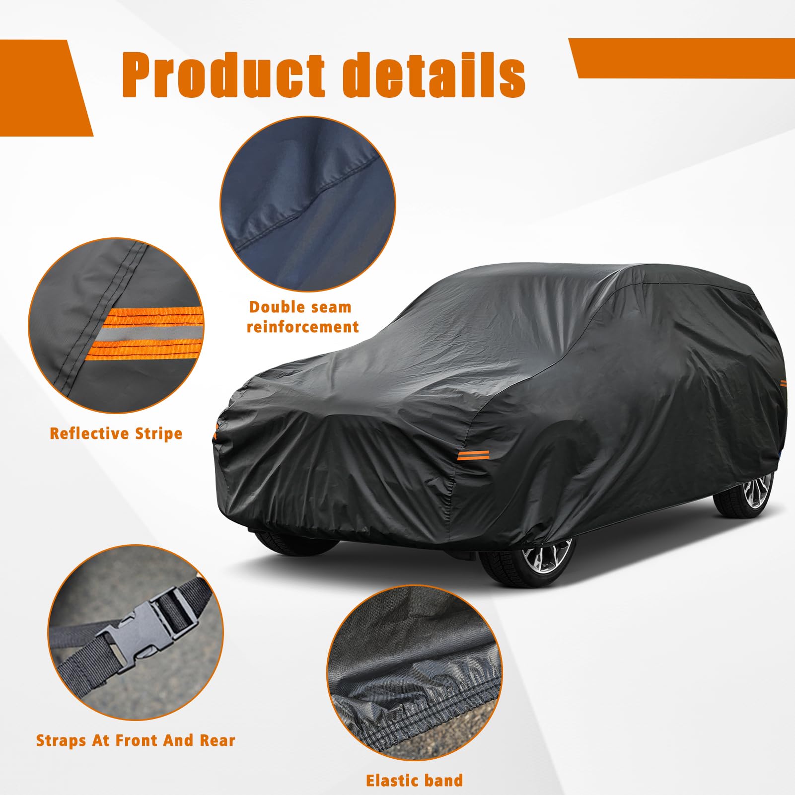 Kayme 7 Layers Suv Car Cover Custom Fit For Dodge Durango (2004-2024 Waterproof All Weather For Automobiles, Outdoor Full Cover