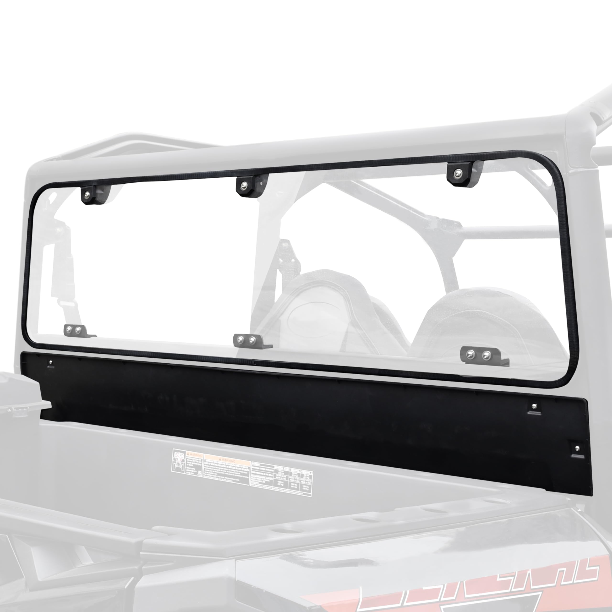 Sautvs Rear Windshield For Polaris General Xp 4 1000 16-24, Rear Full Windshield Rear Lock Panel Kit For Polaris General 1000/4 1000 / Xp 1000 / Xp 4 1000 2016-2024 Accessories, Replace #2881112