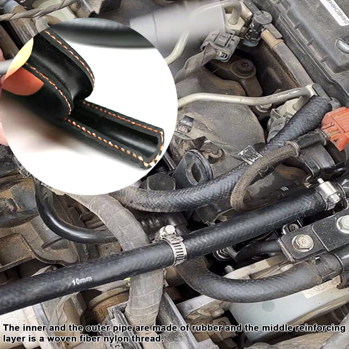 Tnisesm 5/16''(8Mm) Inch Id Fuel Line Set, 2 Meter / 6-Foot 5/16 Fuel Line + 2Pcs 1/4 Inch X 5/16 Inch Gas Inline Fuel Filters W