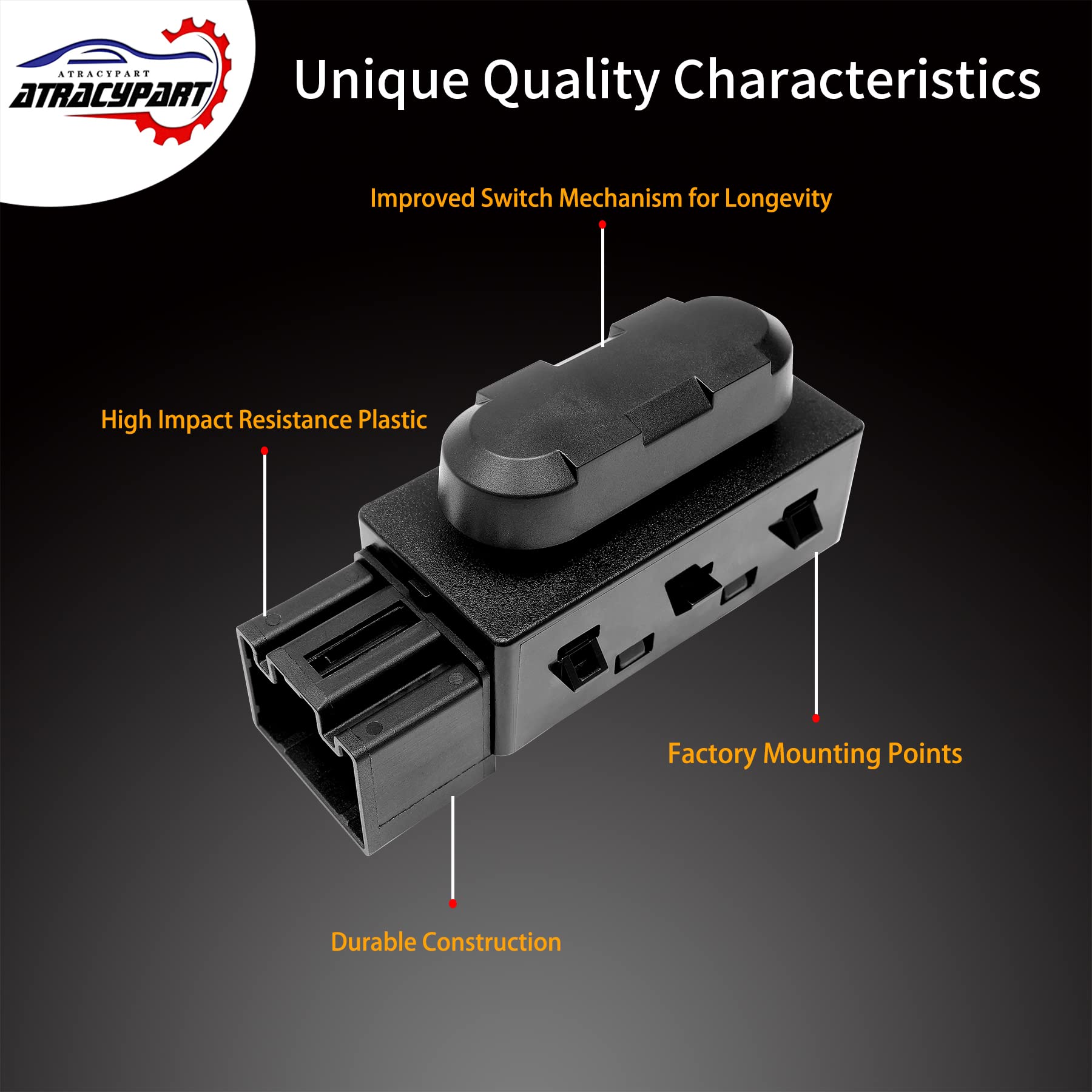 Power Seat Switch Front Driver Side Replacement For F-150 F-250 F-350 Explorer Lincoln Mkx & More Replace# 9L3Z-14A701-A, Psw5,