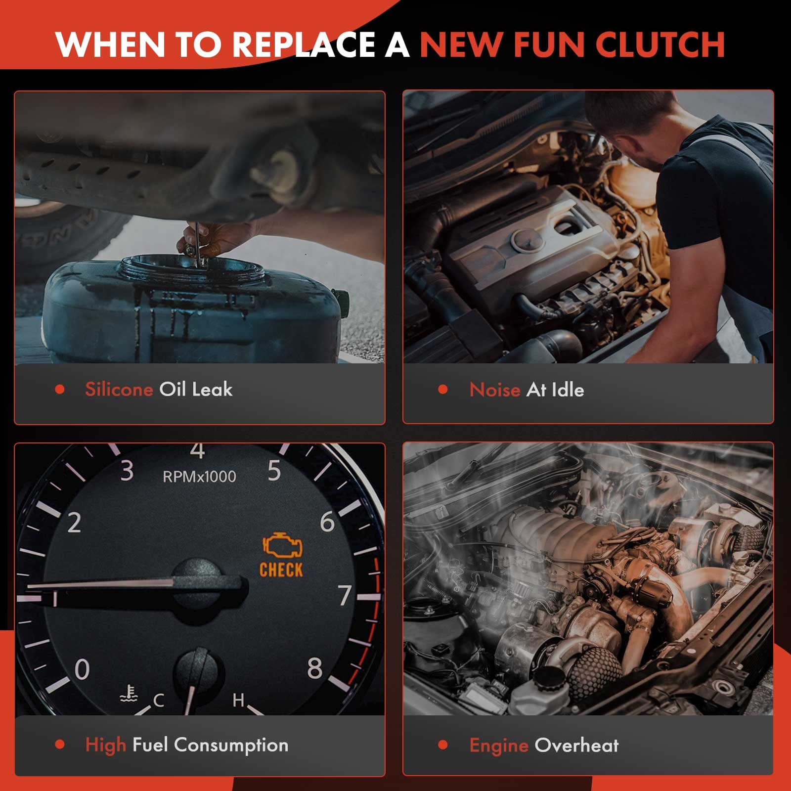 A-Premium Electronic Radiator Cooling Fan Clutch Compatible with Ram 1500 2011-2020, 2500 2011-2019, 3500 2011-2018, 4000, 1500 Classic & Dodge Ram 1500/2500/3500 Pickup, Ram 4000, Replace# 22059