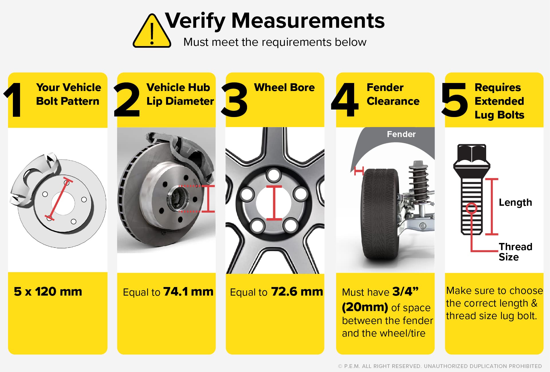 2Pcs 20Mm (0.75 Inch) - 5X120 Hubcentric Wheel Spacers - 74.1Mm To 72.6Mm Centerbore Adapter (Changes Centerbore 74.1 To 72.6) C