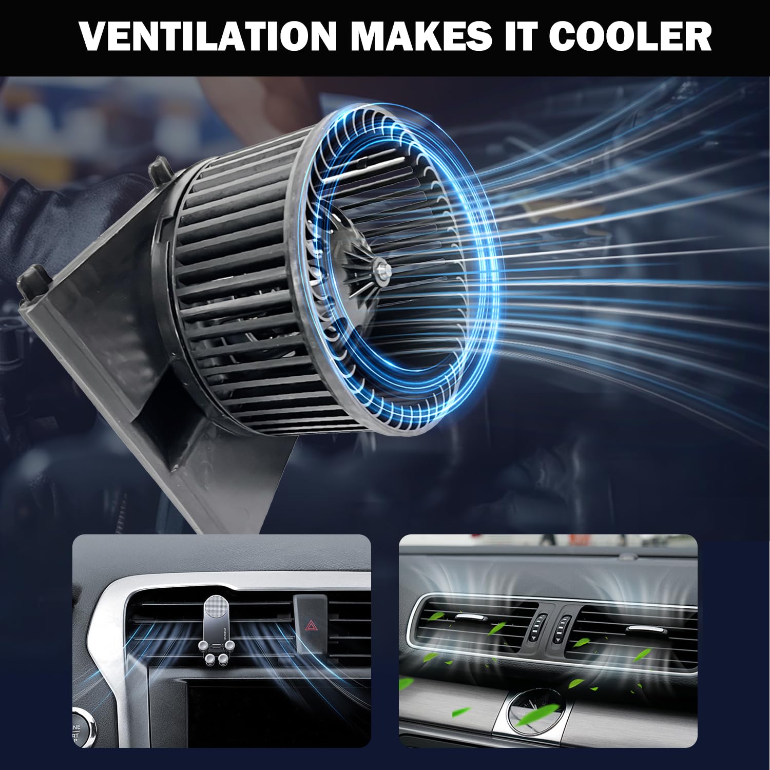 Aspligo 700158 Ac Heater Blower Motor Fan Front Fit For Audi Tt Quattro 2000-2006, For Porsche 911 1999-2013, Boxster 1997-2012,