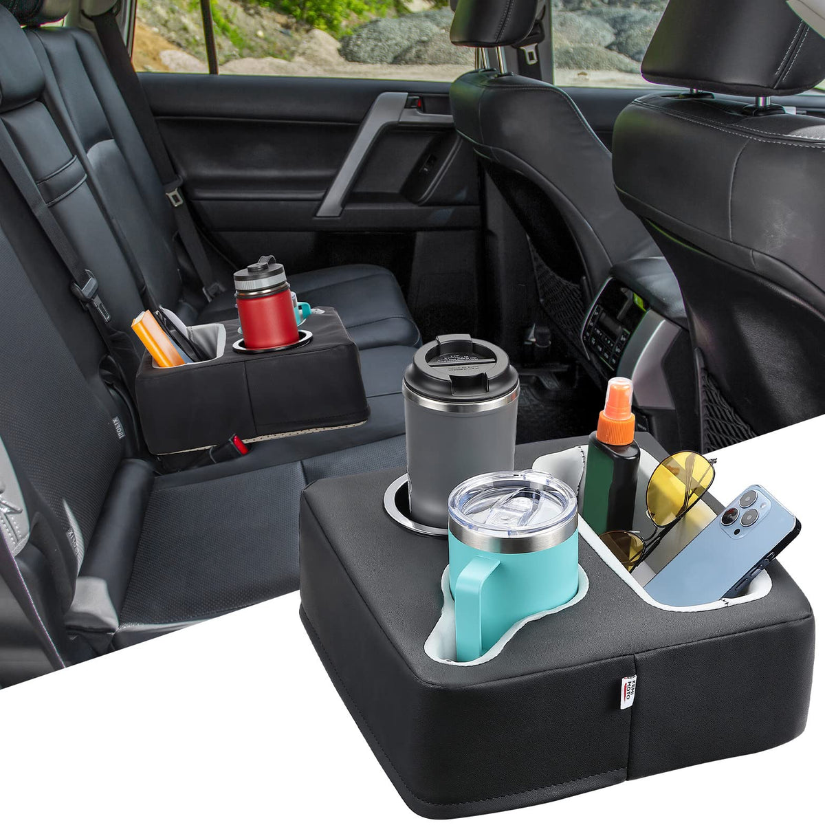 Kemimoto Back Seat Cup Holder For Car, Couch Cup Holder, Car Truck Boat Organizer, Couch Sofa Bed Expander Tray Holds Drinks, Sn