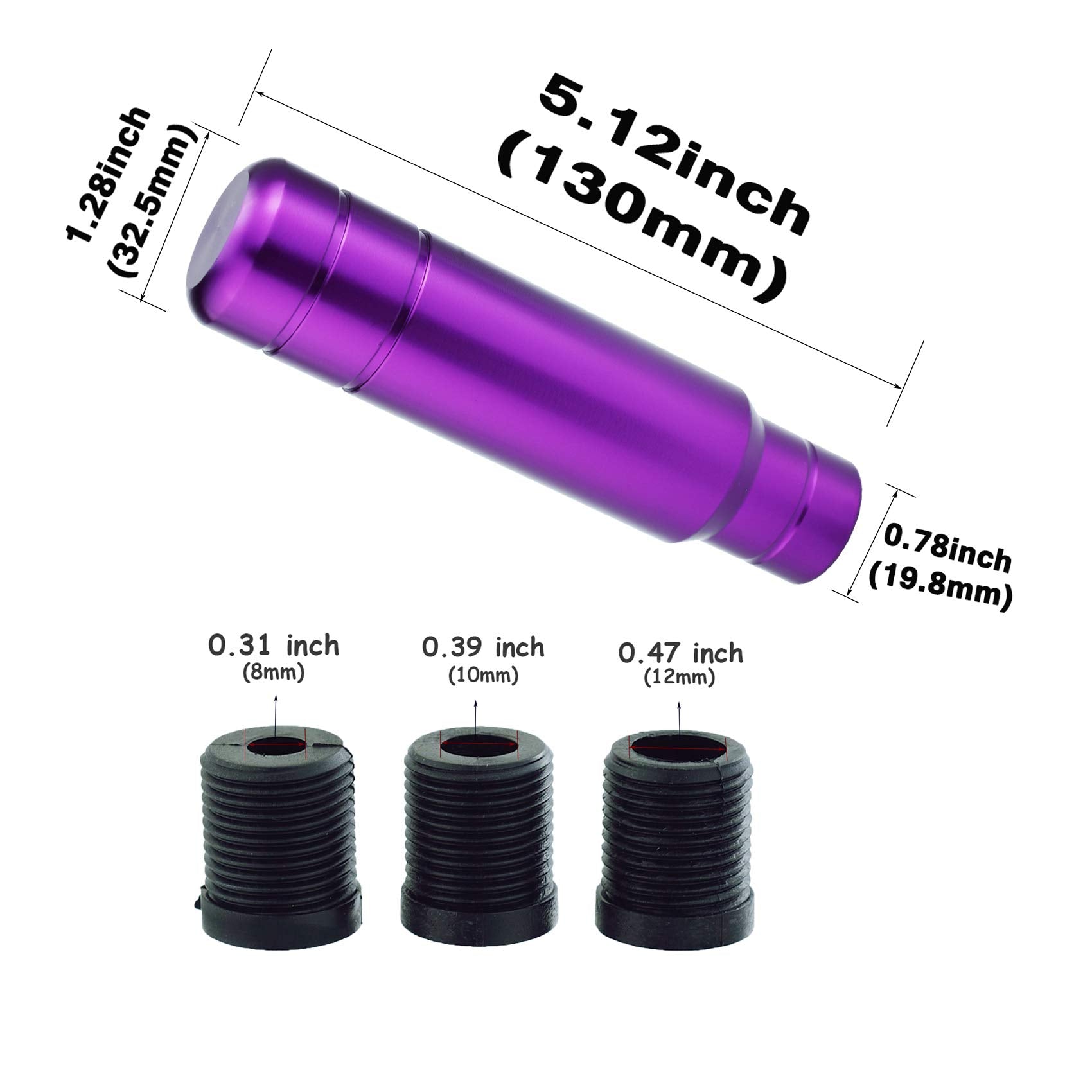 Abfer Metal Heavy Shift Knob, 5'' Aluminum Alloy Weighted Gear Lever Stick Shifter Handle Fit Most Automatic Manual Vehicle