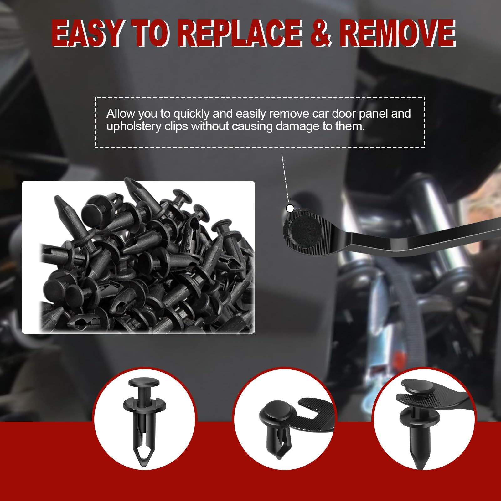 Moveland Atv Utv Nylon Body Rivets Fasteners Clips For Honda Rancher Foreman Rubicon Rincon Trx680 Trx650, Utv Fender Push Clips For Polaris Ranger Rzr Can Am Kawasaki Teryx - 60 Pcs