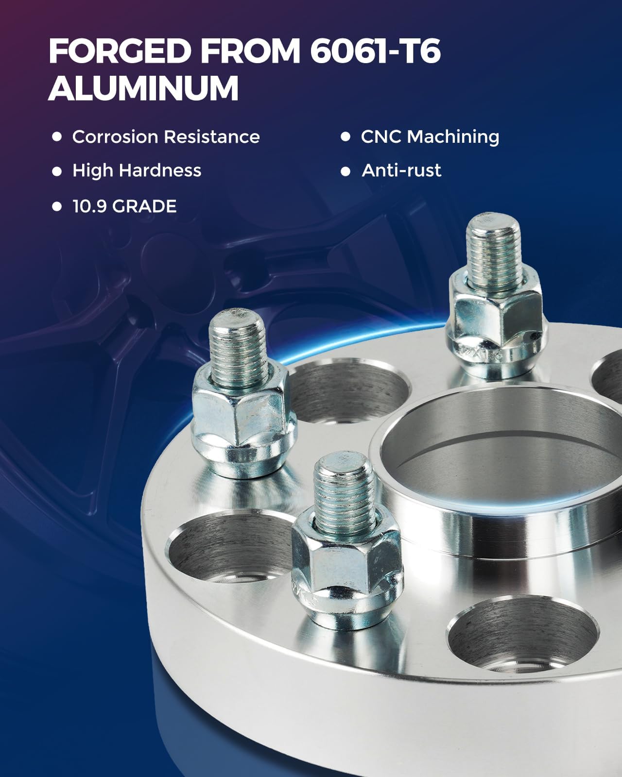 Kax 5X4.5 Wheel Spacers,Forged 1 Inch 5 Lug Hub Centric Wheel Spacers With M12X1.5 Studs 64.1Mm Hub Bore,Fit For Cr-V,Accord,Civ