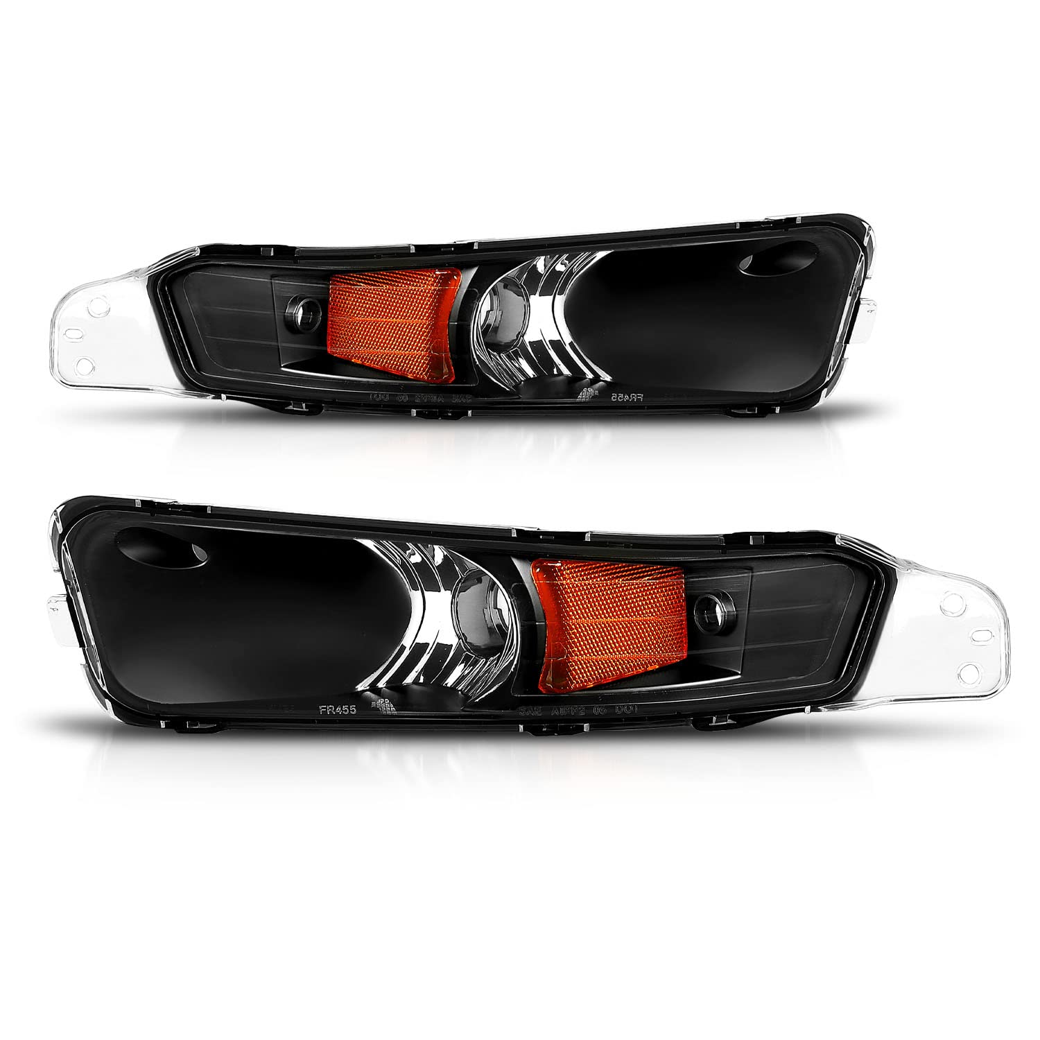 Amerilite Park/Signal Lights Black Amber For Ford Mustang - Passenger And Driver Side