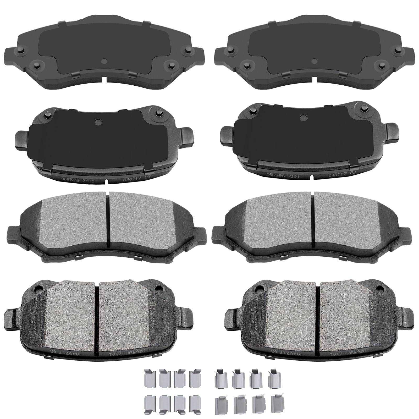 Automuto D1273 & D1326 Front Rear Ceramic Pads Brake Fit For 08-12 For Chrysler Town & Country,08-12 For Dodge Grand Caravan,09-