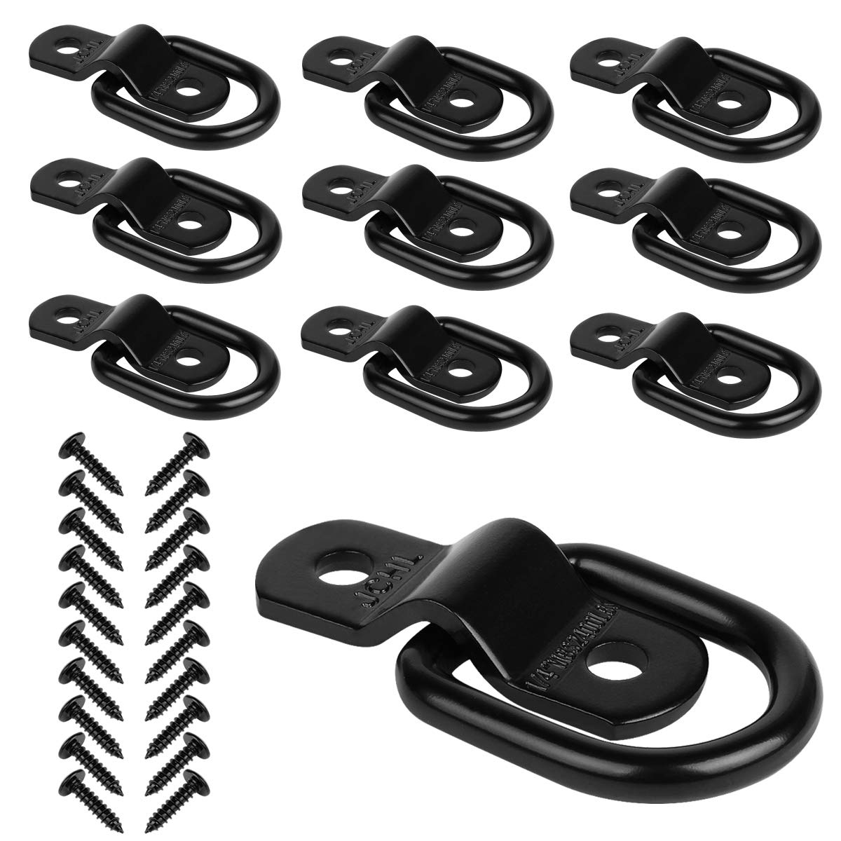 Jchl D Rings Tie Down Anchors Hooks For Trailer Truck Bed Bracket Enclosed Points Pickup Camper Surface Mount D-Ring Heavy Duty