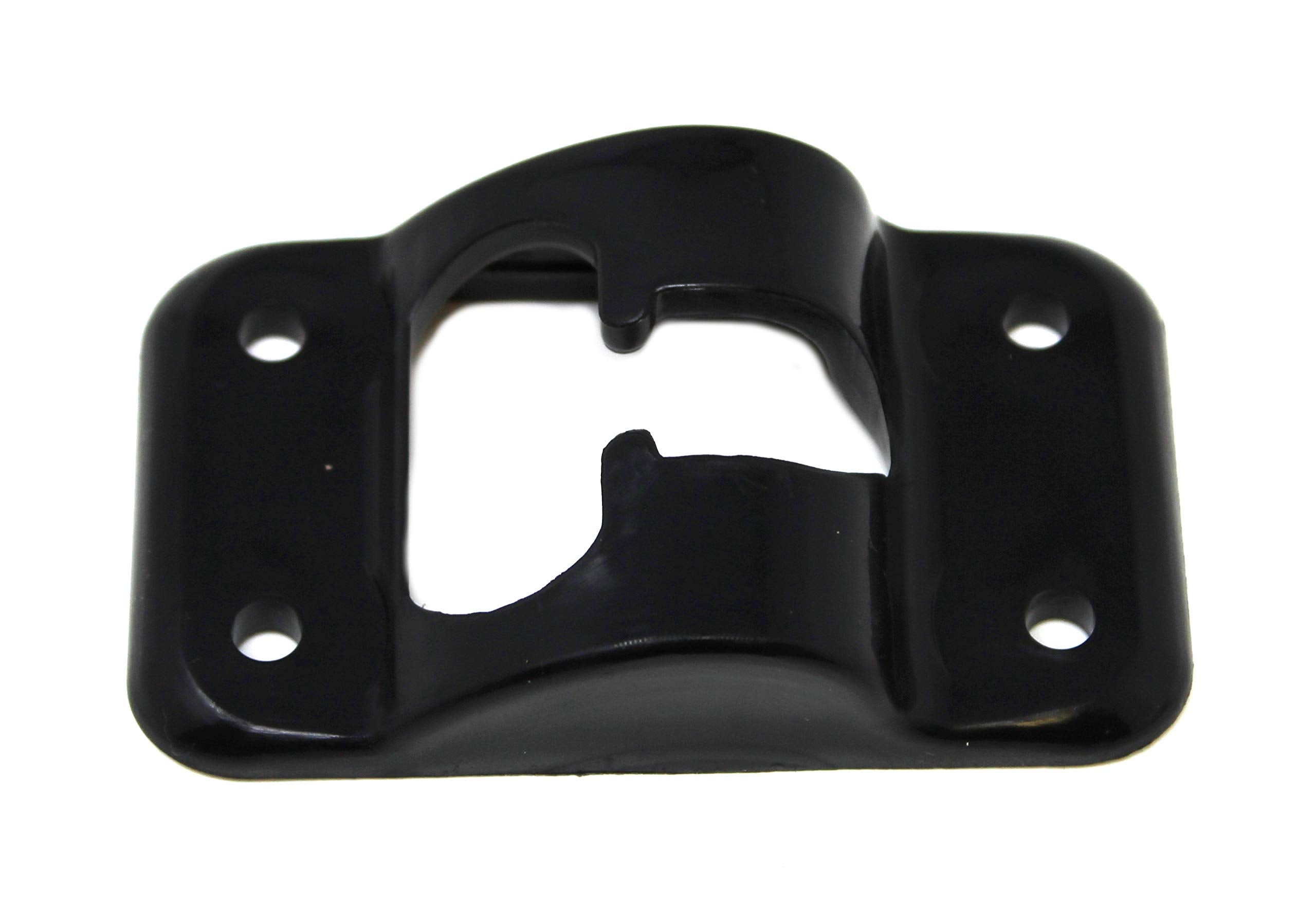 Jsp Manufacturing Black Plastic 6” T-Style Entry Door Catch Latch Holder For Rv Camper Trailer Cargo Hatch Assembly Kit (4)