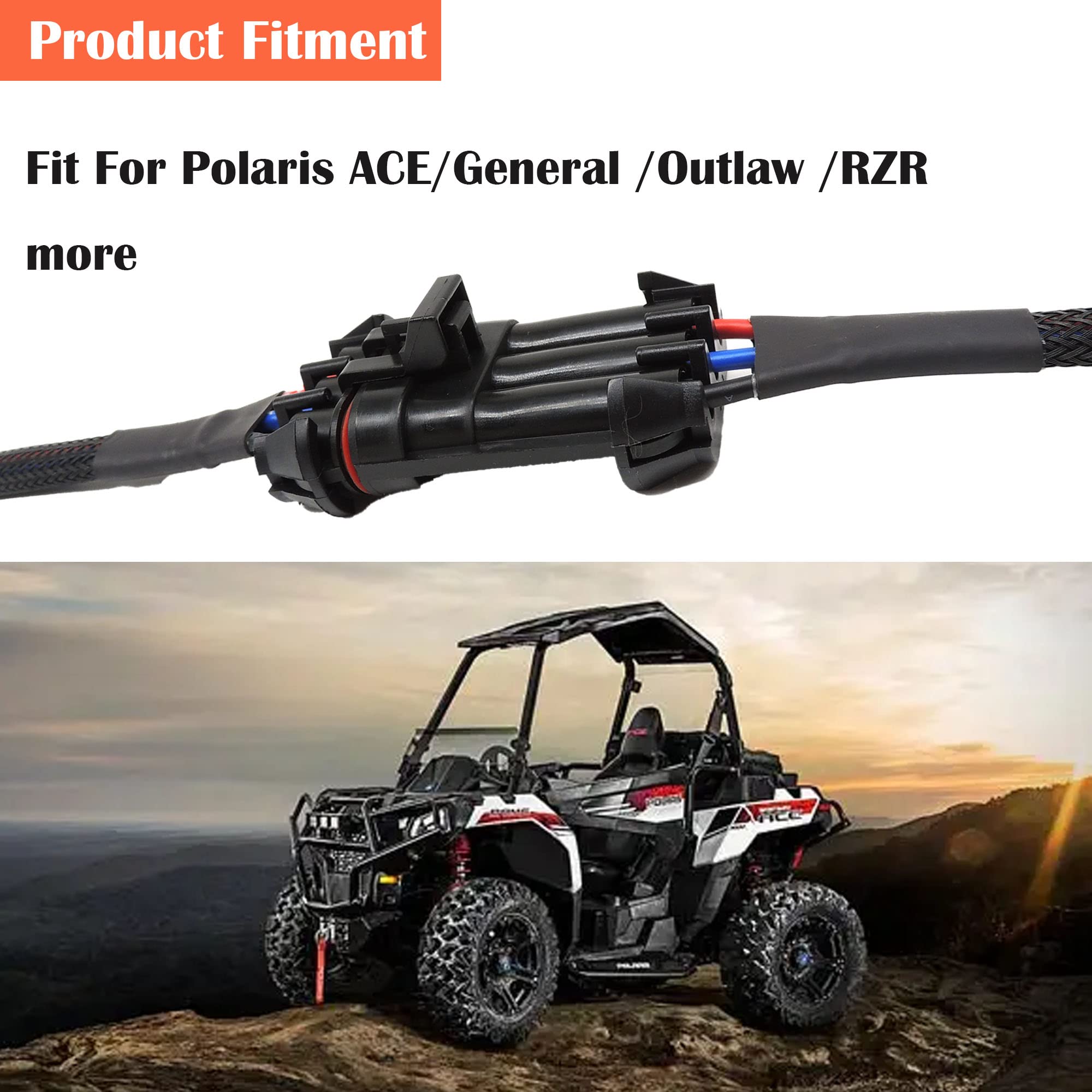 Hisport Atv Stator Connector Repair Harness Kit - Compatible With Polaris Rzr Ranger Utv Atv Burnt Wire