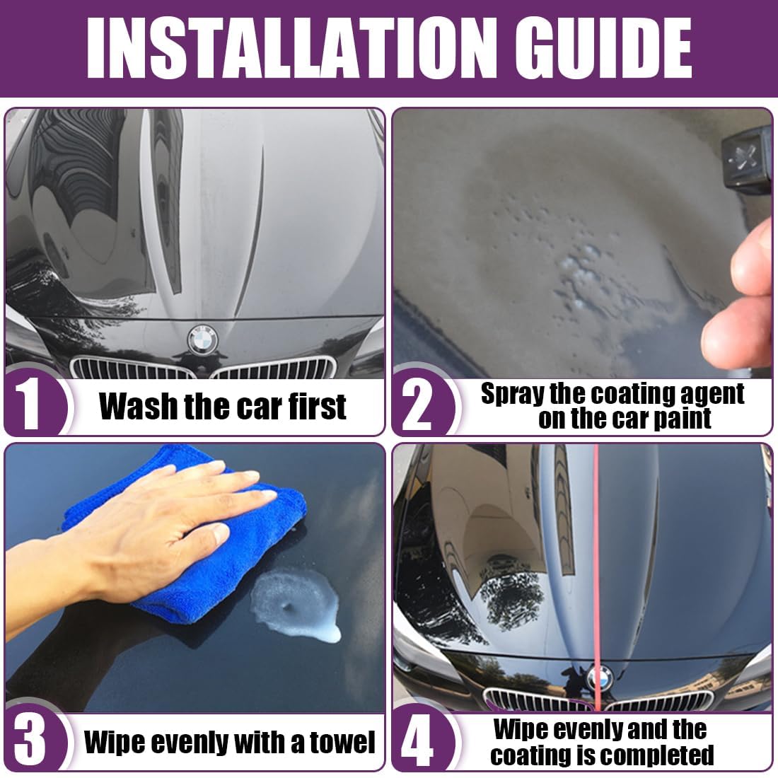 TurboShineNexa,2025Upgrade3in1HighProtectionFastCarPaintSpray,CarCoatingCleaningSpray,RepairingAction,CarScratch Remover(2pcs)