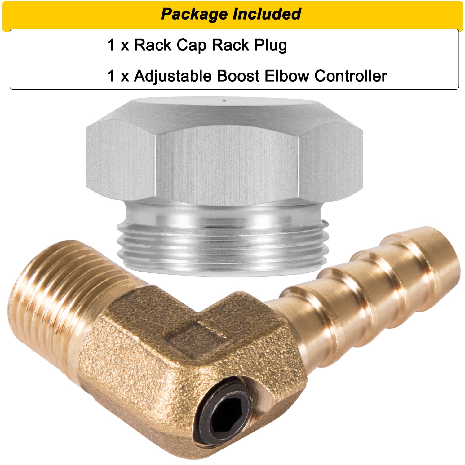 Hy35W Hx35W Hx40W Adjustable Boost Elbow Controller & 2095 Rack Cap Rack Plug For Dodge Cummins 1994-1998, P7100 Injection Pumps