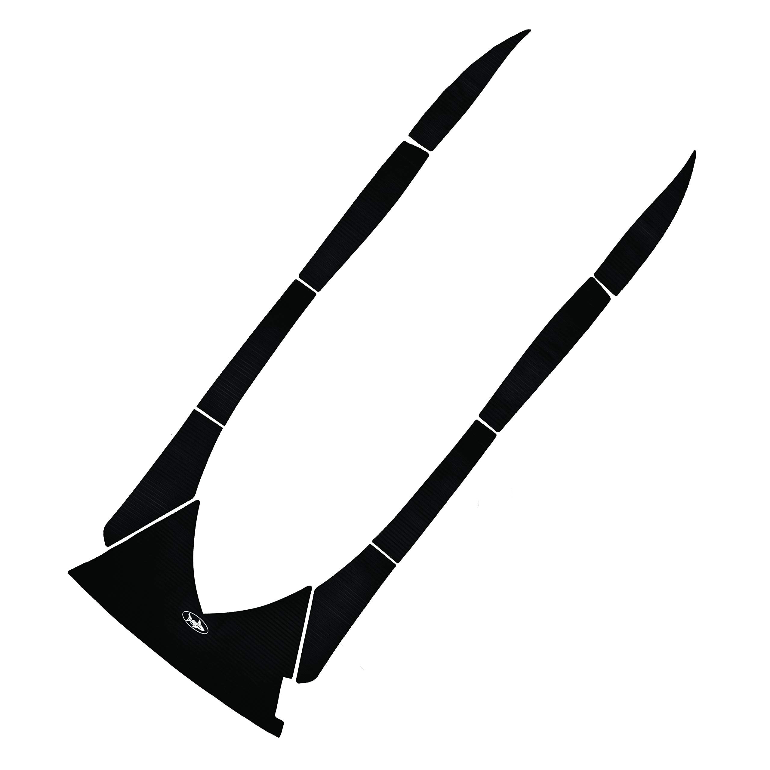 BlackTip Jetsports Traction Mats Compatible with Sea-Doo 2002-2009 GTX 4-Tec/RXT/Wake - See Description (Black Grooved)