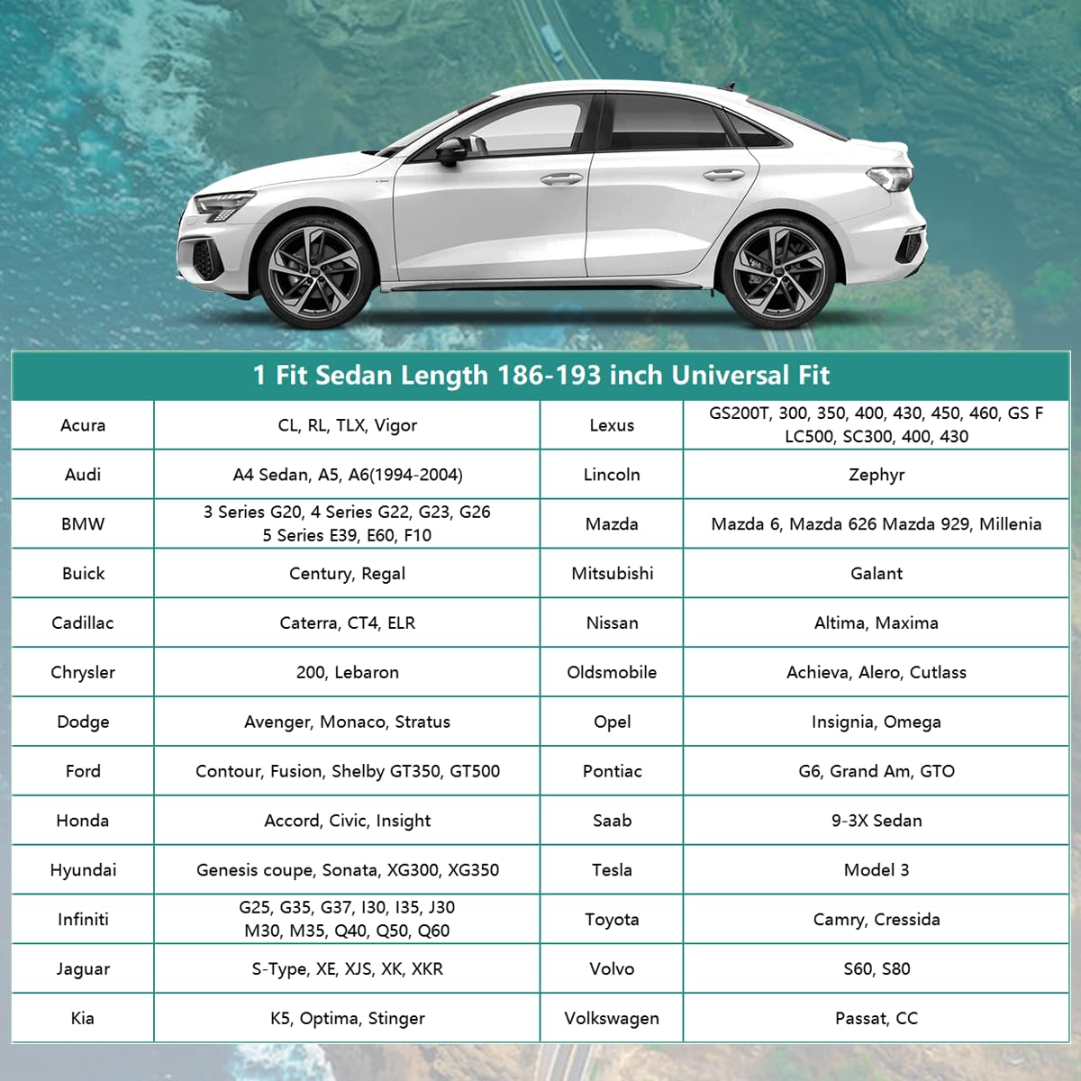 Gunhyi 16 Layers Car Cover Waterproof All Weather, Heavy Duty Outdoor Car Cover Universal Fit Sedan Toyota Camry, Tesla Model 3,