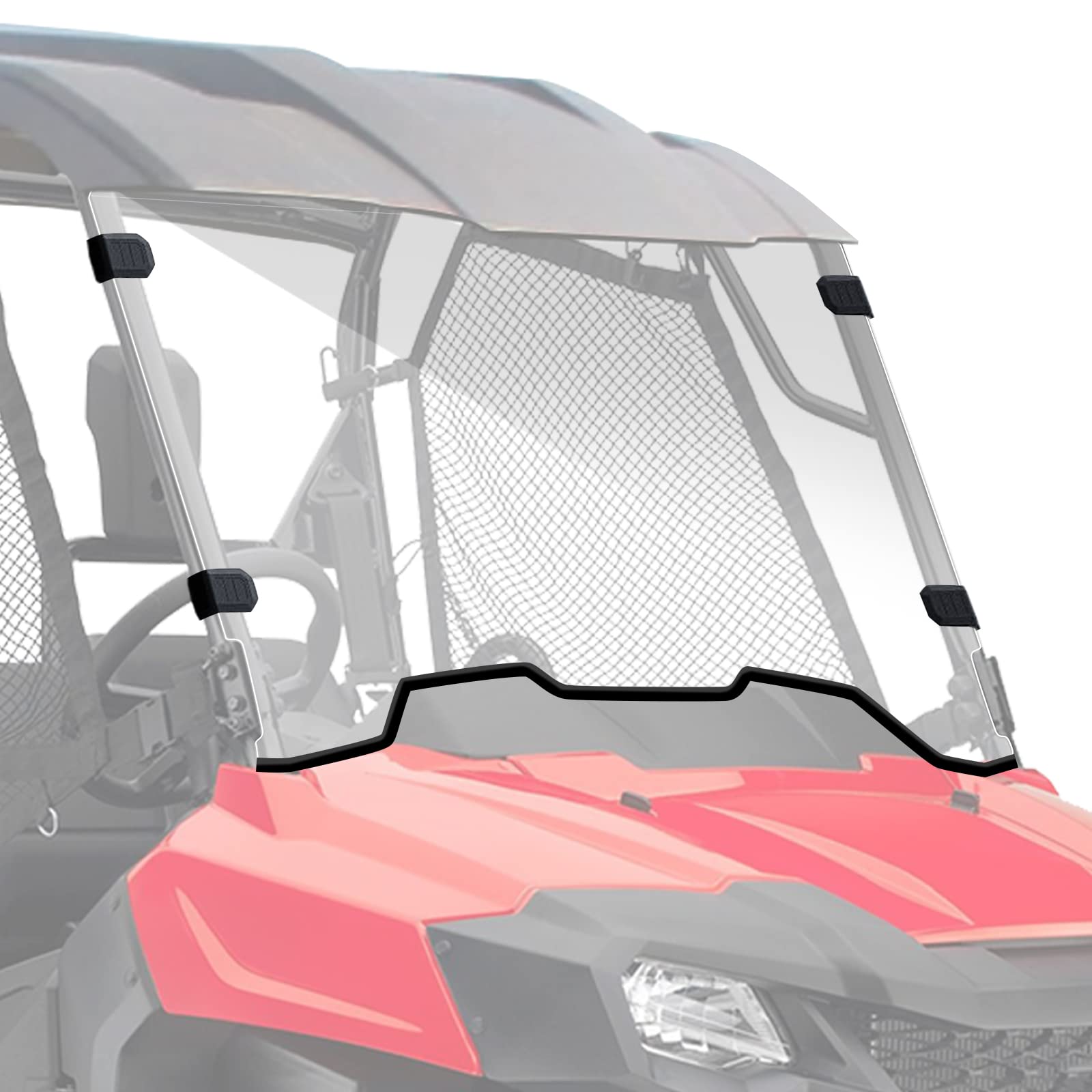 StarknightMT Scratch-Resistant Full Front Windshield Compatible with 2014-2025 Pioneer 700 700-4, UV-Resistant Hard-Coated PC Wi