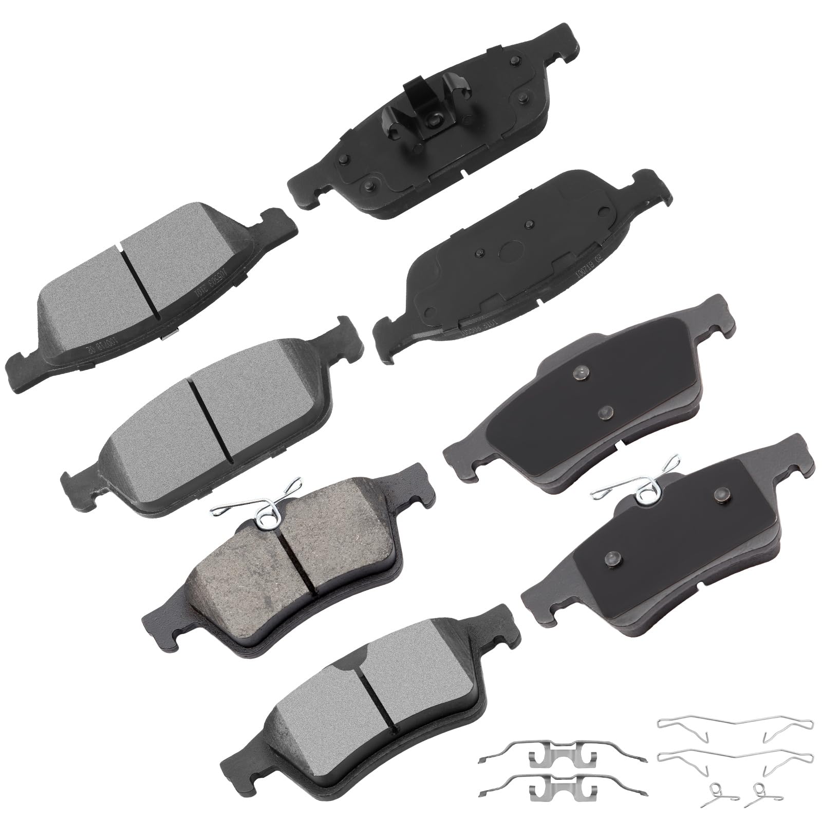 Cciyu D1645 D1095 Front & Rear Disc Brake Pads Kit For Ford For Escape 2013-2016, For Ford For Focus 2013-2018, For Ford For Tra