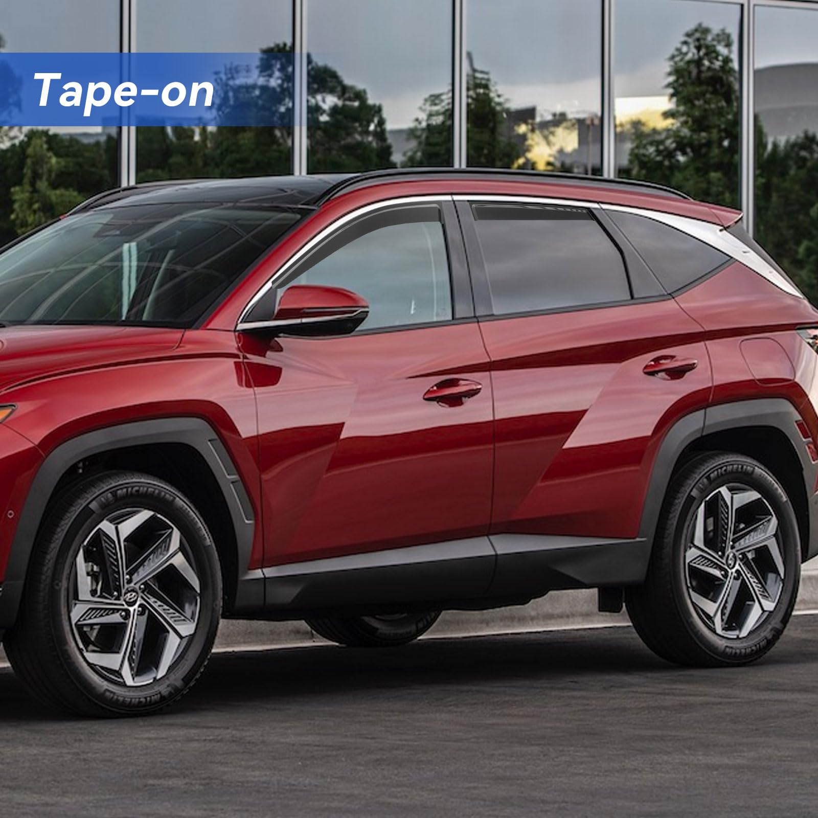 Window Visors Rain Guards for 2022 2023 2024 2025 Hyundai Tucson, Out-Channel Window Vent Wind Deflectors Visors Shades for 22 2