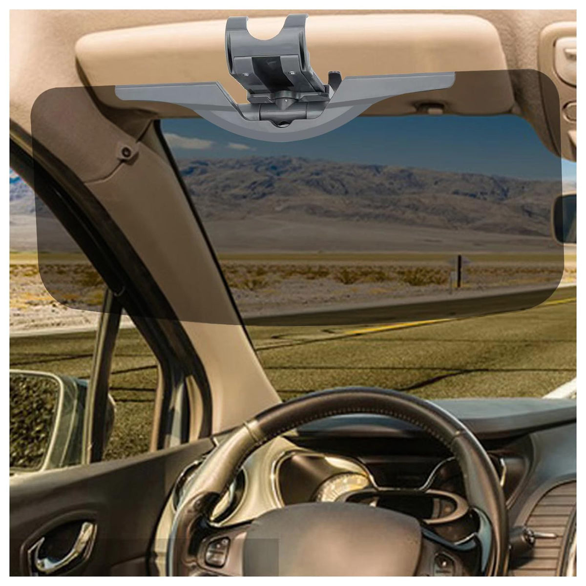 Car Sun Visor,HD wear-Resistant PC Lens,Anti- Polarized/Anti-GlareAdjustable car Visor Extender, Driving Goggles, Easy to Instal