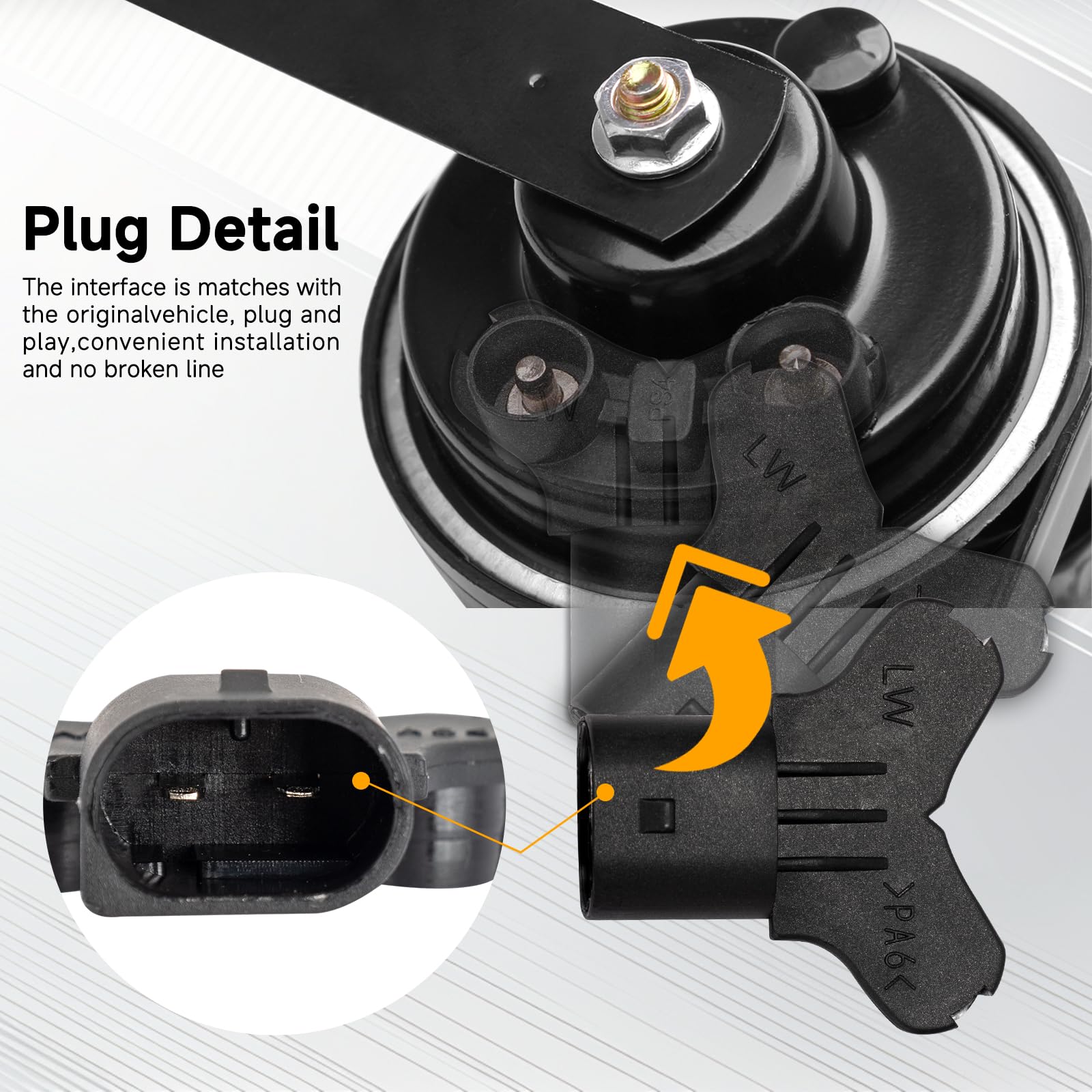 Farbin Loud Horn Compatible With Bmw 12V Car Horn Loud Dual-Tone Electric Snail Horns Waterproof Special Interface