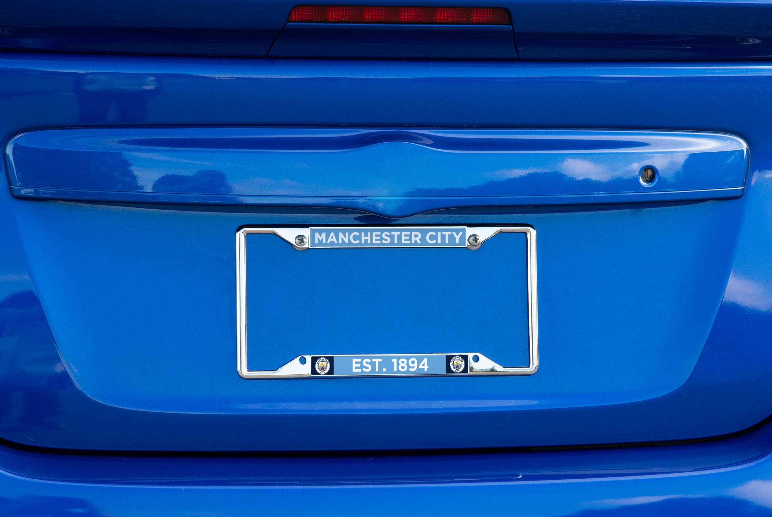 Desert Cactus Metal License Plate Frame - Standard Size, Multi Color, Man City MCFC Football Tag Holder for Front/Rear Car (Style 1)