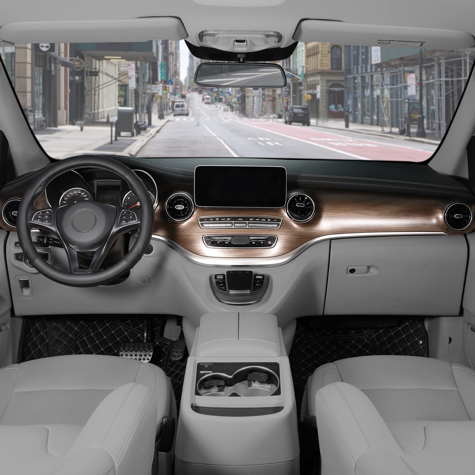 SEG Direct Car Steering Wheel Cover for All Standard-Size Steering Wheels with 14 1/2 inches - 15 inches Outer Diameter, Black M