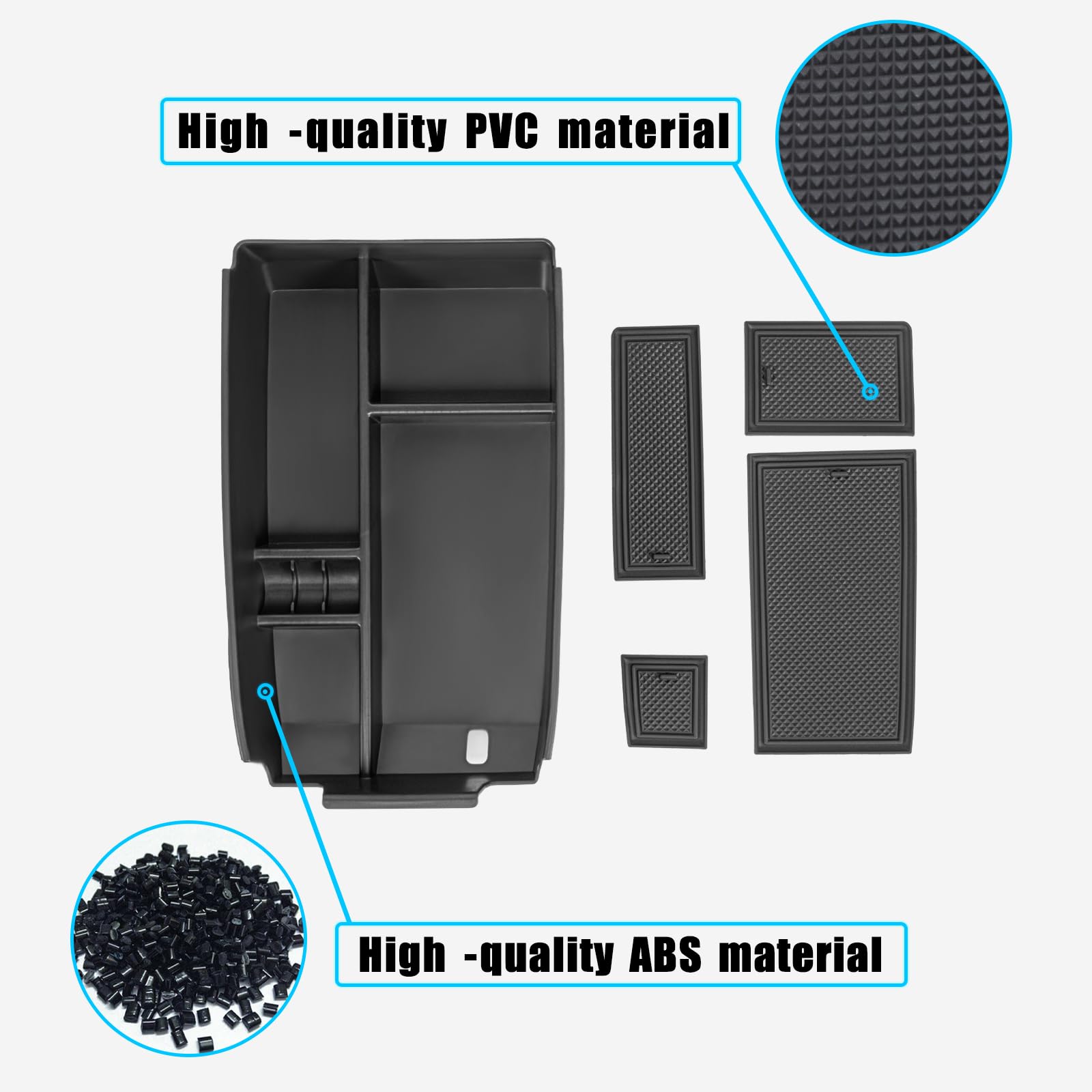 Neepiar Center Console Organizer Tray Compatible With Ford Escape 2020-2025 And Bronco Sport 2021-2025 Armrest Storage Box Secon