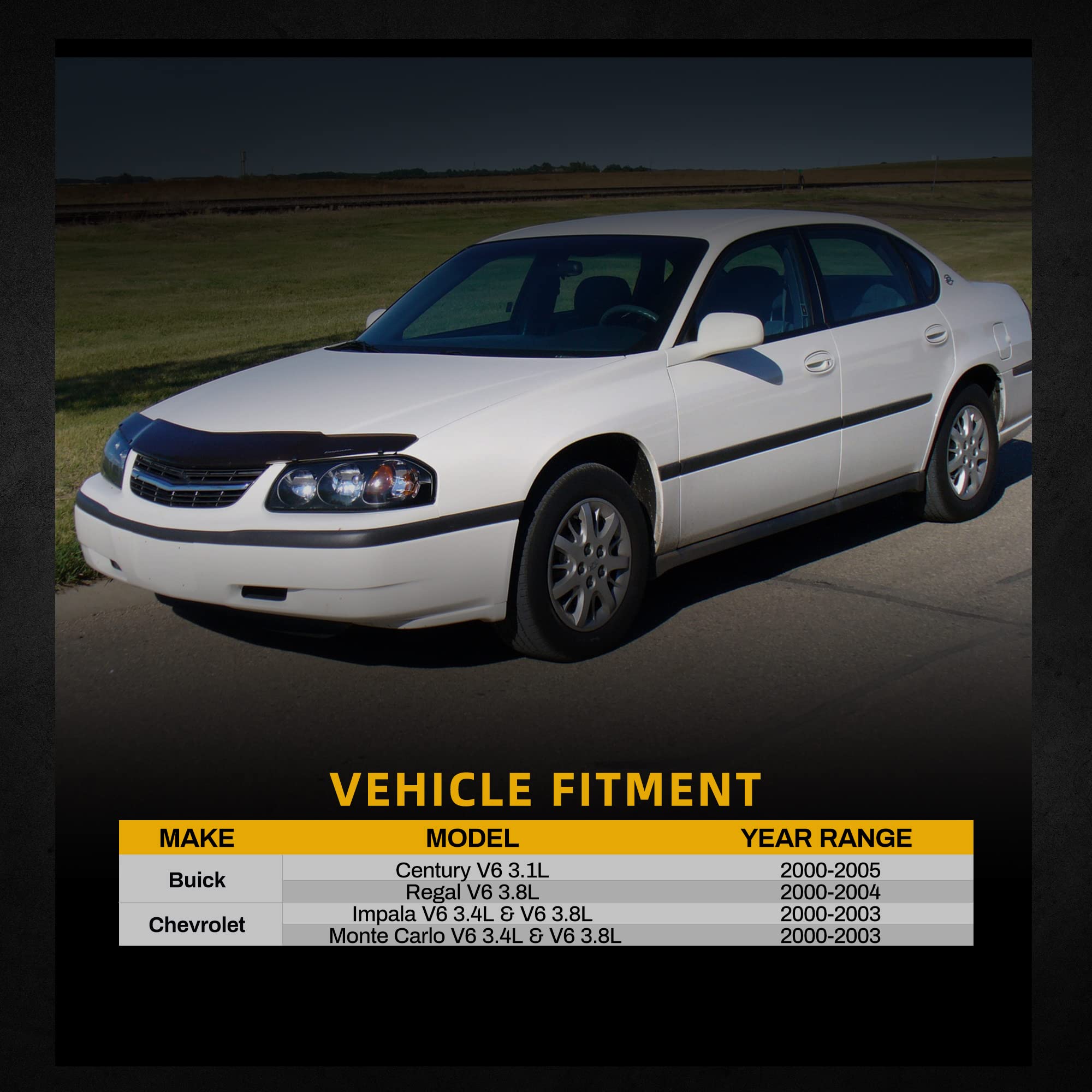 Dwvo Radiator Complete Radiator Compatible With 2000-2003 Chevy Impala, 2000-2003 Chevy Monte Carlo, 2000-2005 Buick Century, 20