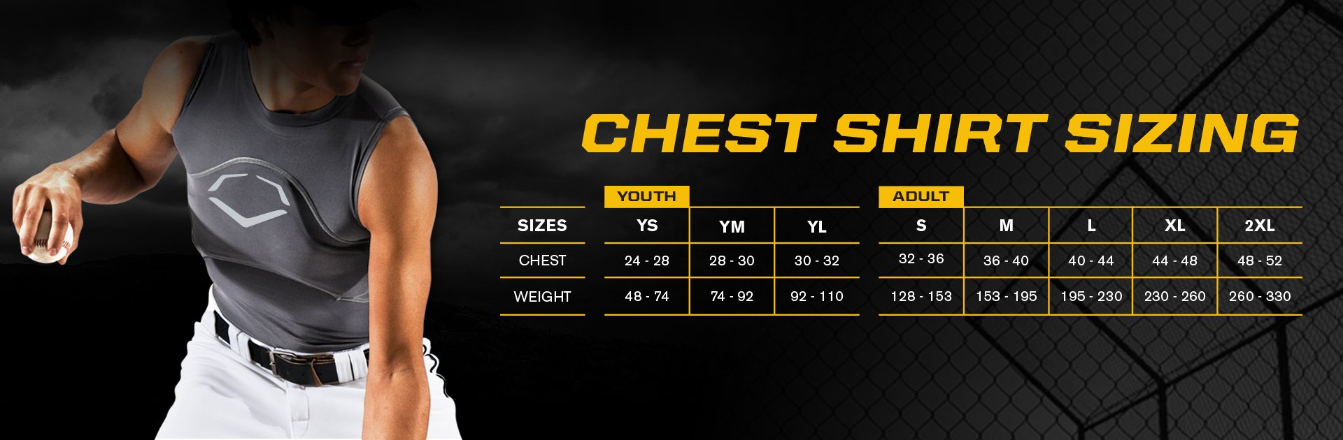 Evoshield Mens Adult Chest Guard Sleeveless Shirt, Charcoal, Large Us