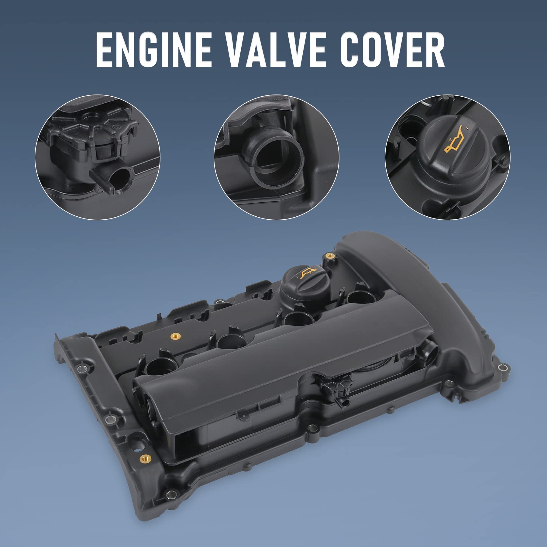 JDMSPEED New Engine Valve Cover Gasket Set Replacement for Mini Cooper S JCW R58 R59 R55 R56 R57 1.6L N14 Turbocharged Engine Replace 11127646555, 11127561714, 11127572854, 11127585907, 11127572851