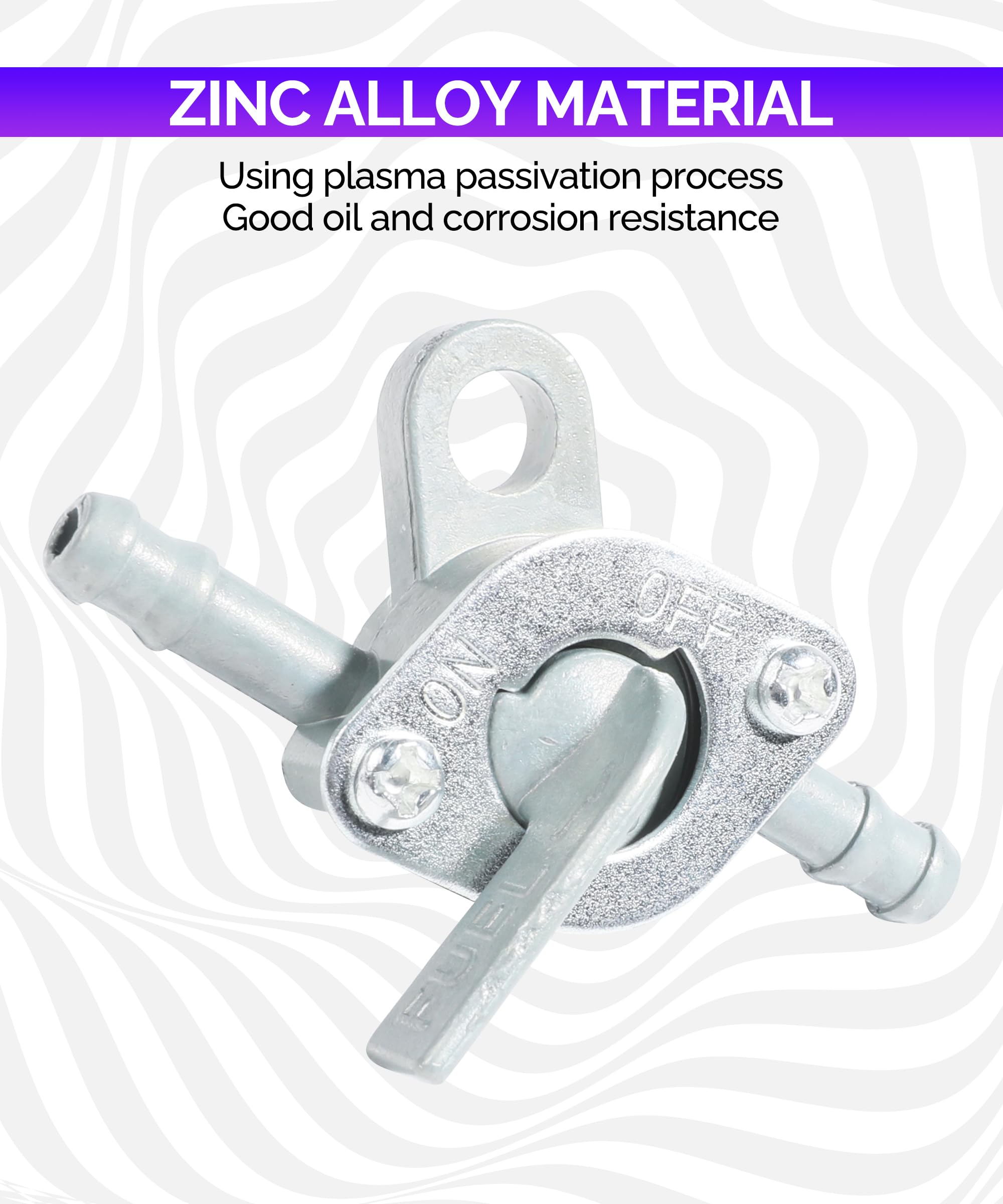 Racoona Fuel Shut Off Valve,Inline Gas Fuel Petcock Shut Off Valve,Car Accessories 3/16 Fuel Tank Tap Valve Petcock On-Off Switc