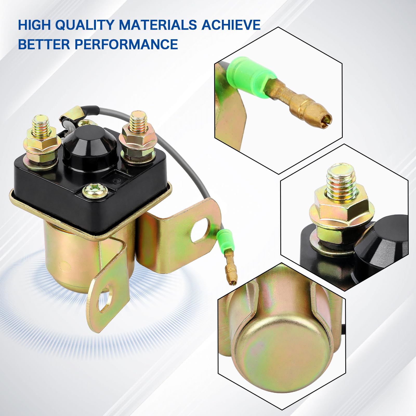 SOLLON Starter Solenoid Relay for Polaris Sportsman 500, Trail Blazer 250, Magnum 325/425/500, Trail Boss 250/325, 1985-2003