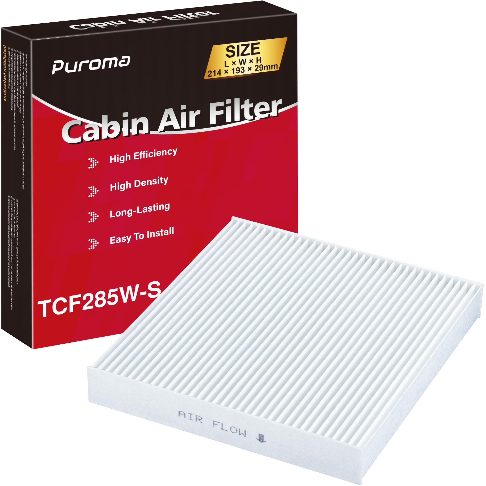 Puroma Cabin Air Filter Compatible With Toyota Camry, Rav4, Highlander, Corolla, Sienna, Tundra, Prius, 4Runner, Subaru Outback