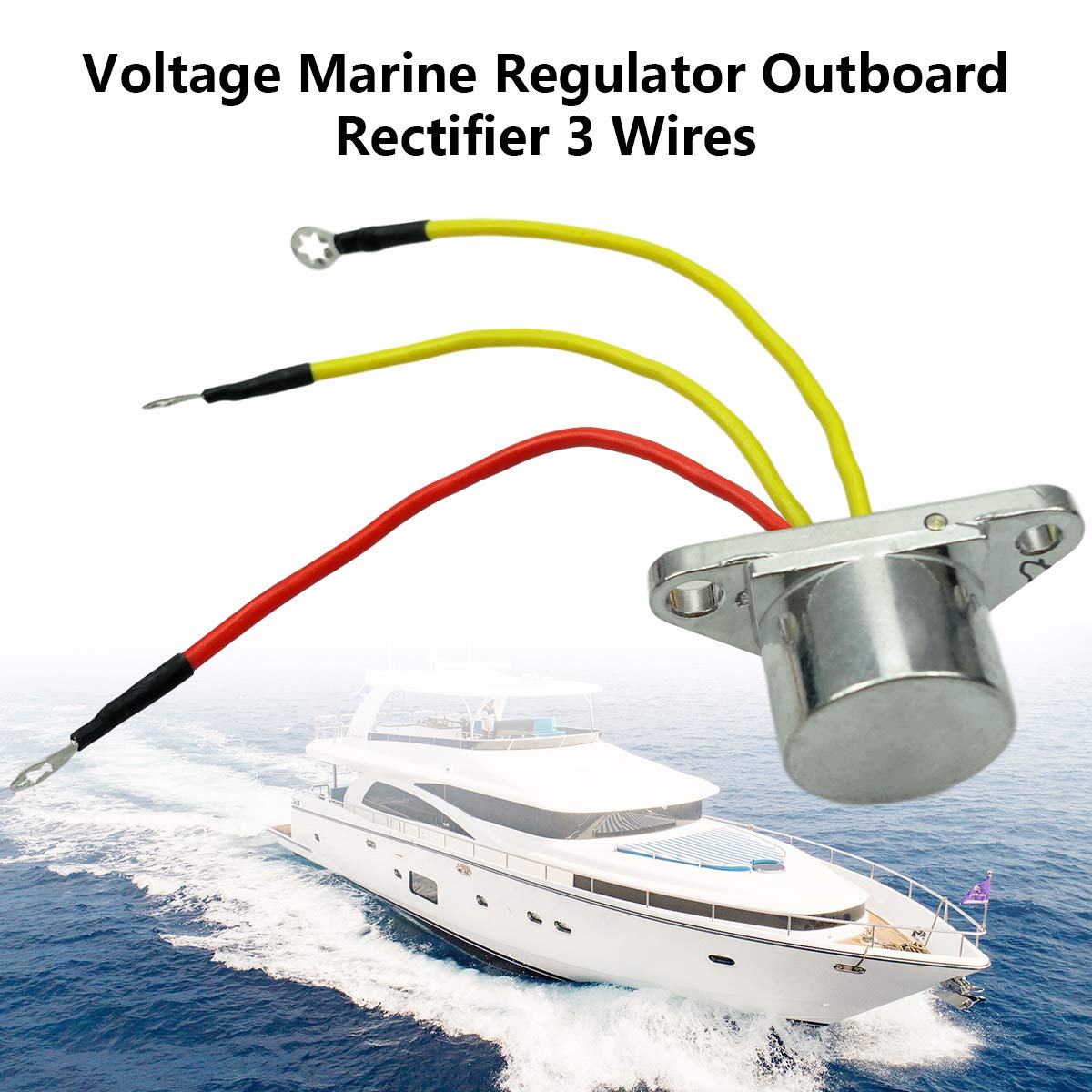 Outboard Rectifier 3 Wires Fits For 1980-2001 Johnson Evinrude 15 60 65 75 85 88 9.9 90 100 110 112 115 140 150 175 200 235 Hp, Voltage Marine Regulator Replace Oe 18-5708 583408 582399 580795 581603