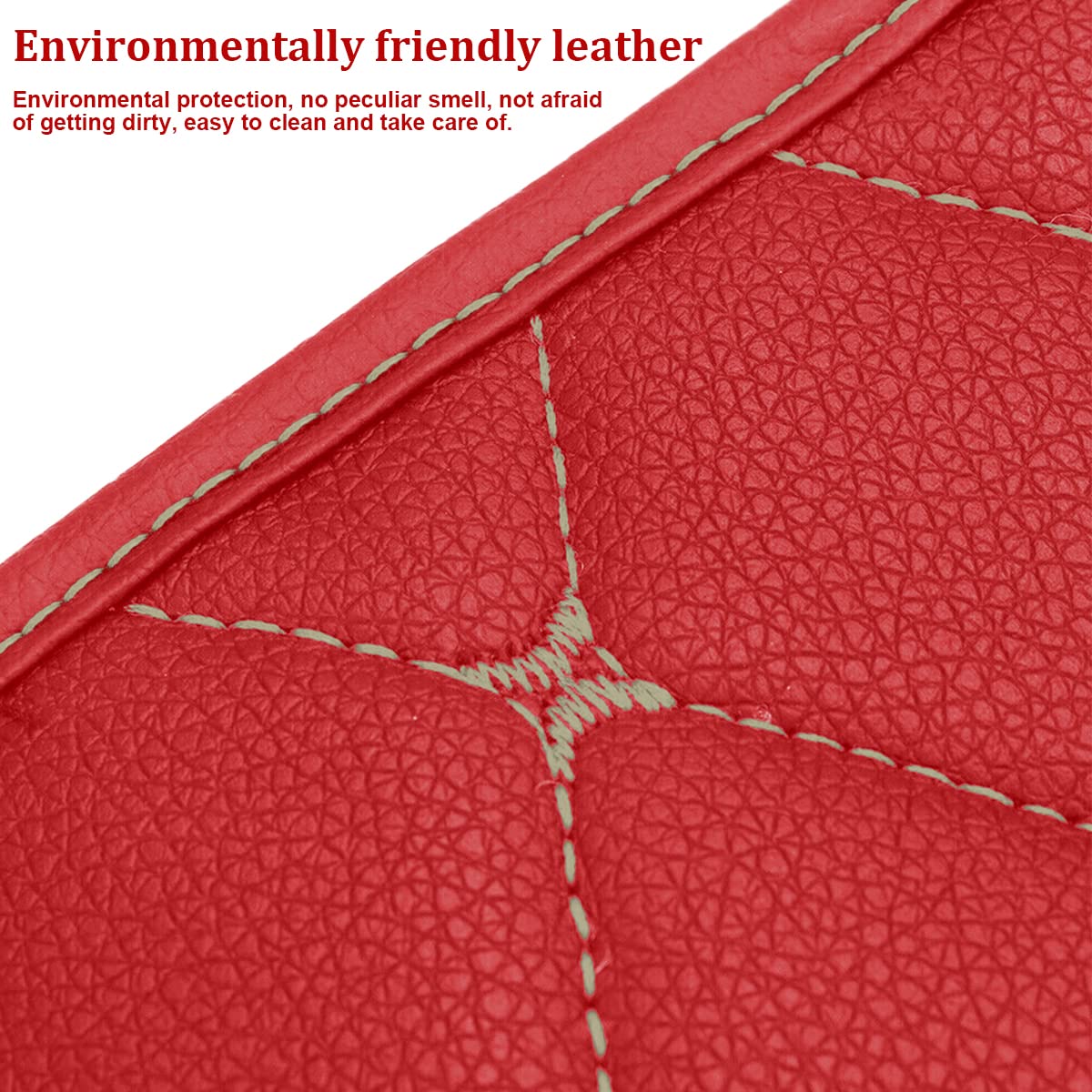 Auto Center Console Pad, Pu Leather Car Center Console Box Cushion, Non Slip Soft Armrest Seat Box Cover, Waterproof Vehicle Armrest Protector, Car Accessories For Suv, Truck, Car (Red/Beige)